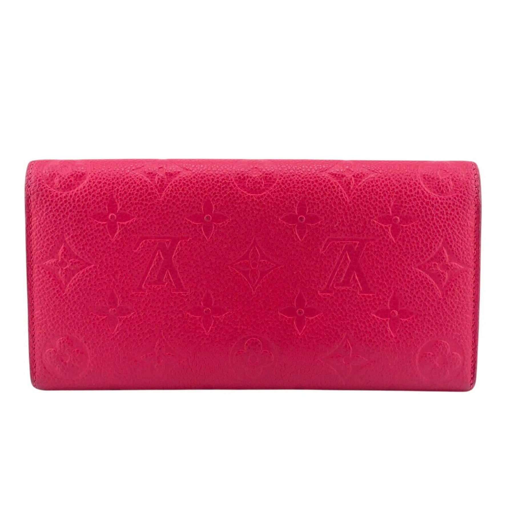 Louis Vuitton Wallet Portefeuille Emily Monogram Empreinte Long Pink