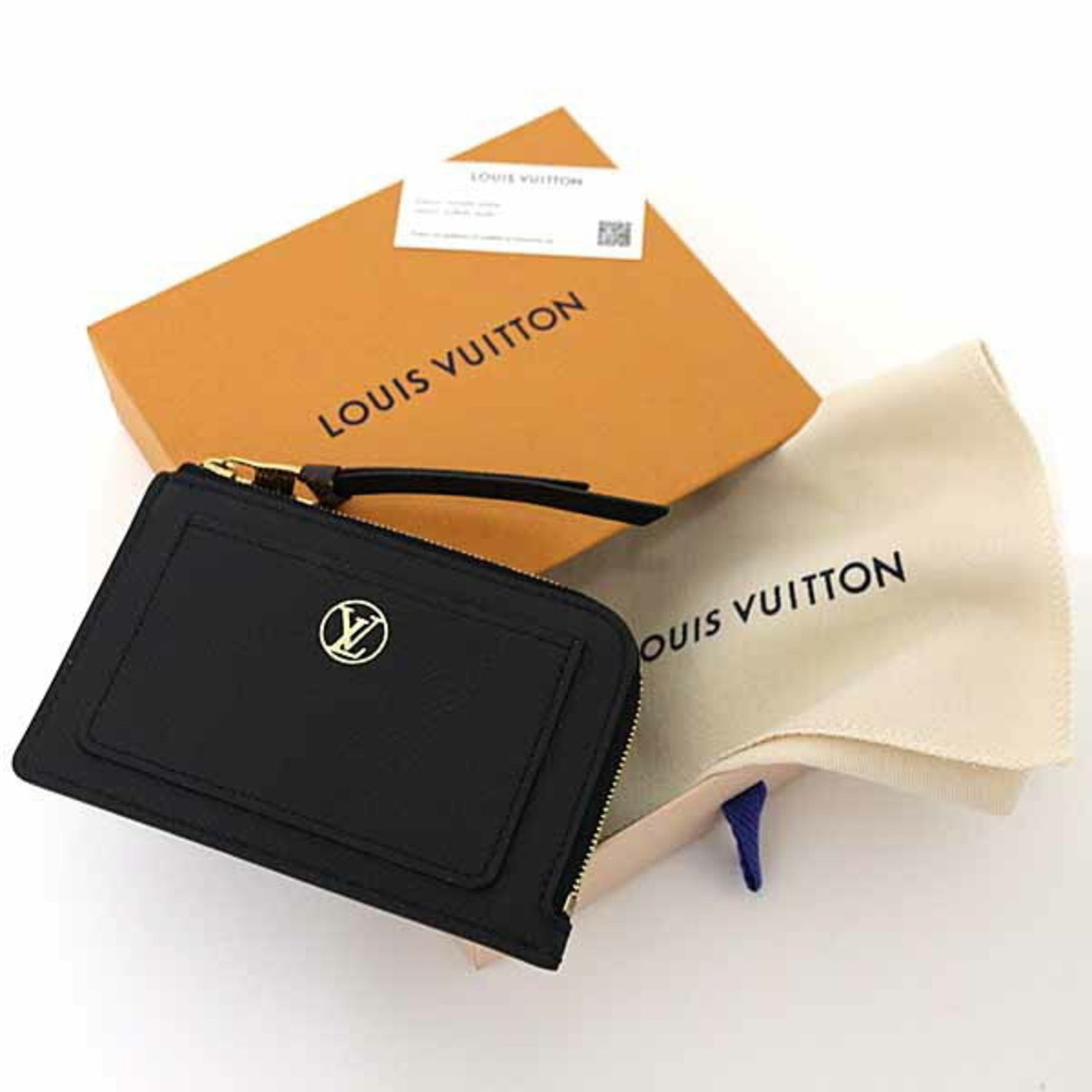 Louis Vuitton Card Case Porto Carte Lowkey Coin Leather Noir Black