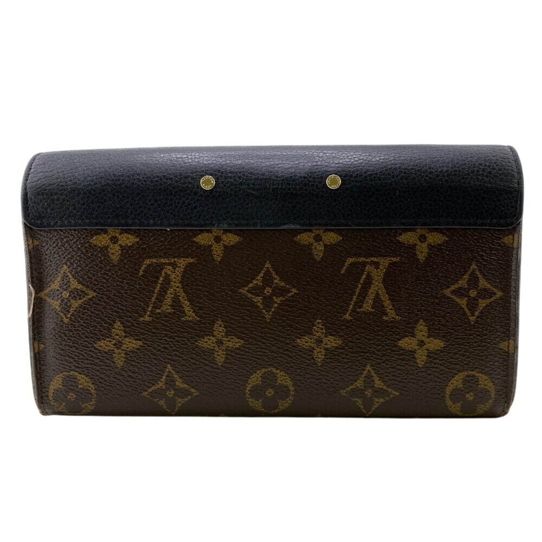 LOUIS VUITTON Louis Vuitton Wallet M58415 Portefeuille Pallas Monogram Long Black