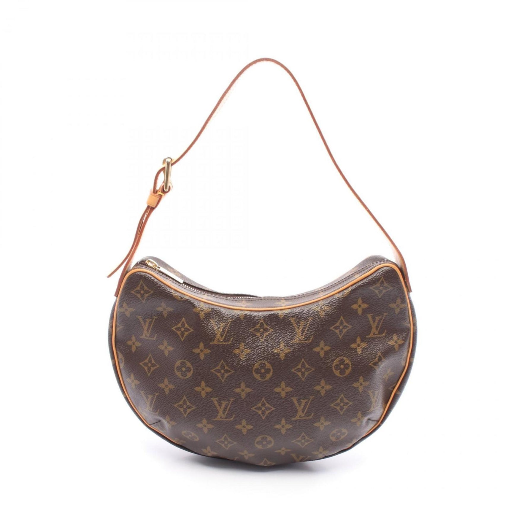 Louis Vuitton Croissant MM Shoulder Bag in Coated Canvas and Leather with Monogram Design