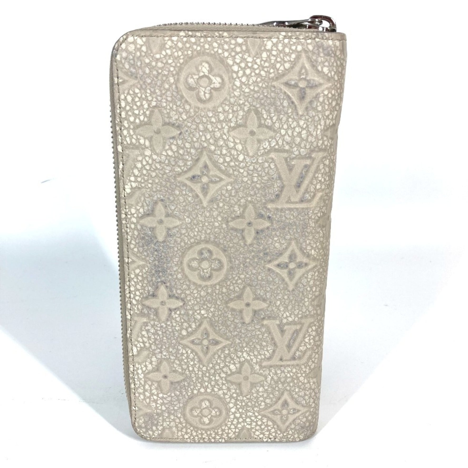 Louis Vuitton Taurillon Climbing Zippy Wallet Vertical Round Long Leather Beige