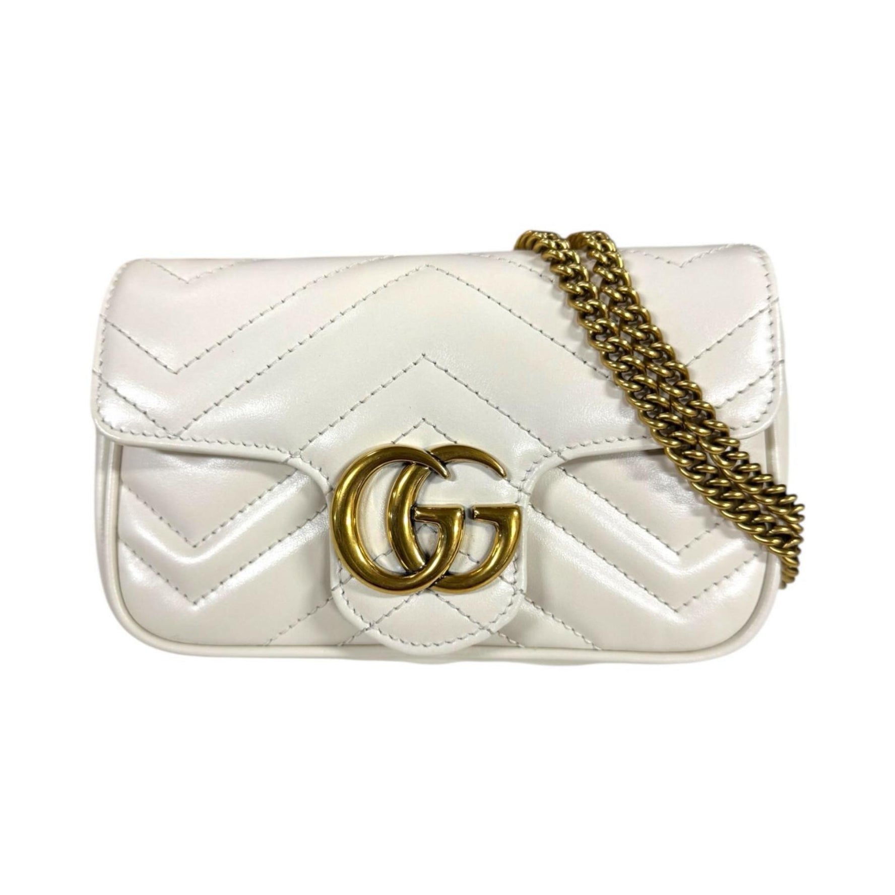 Gucci GG Marmont Shoulder Bag, Leather, Chain