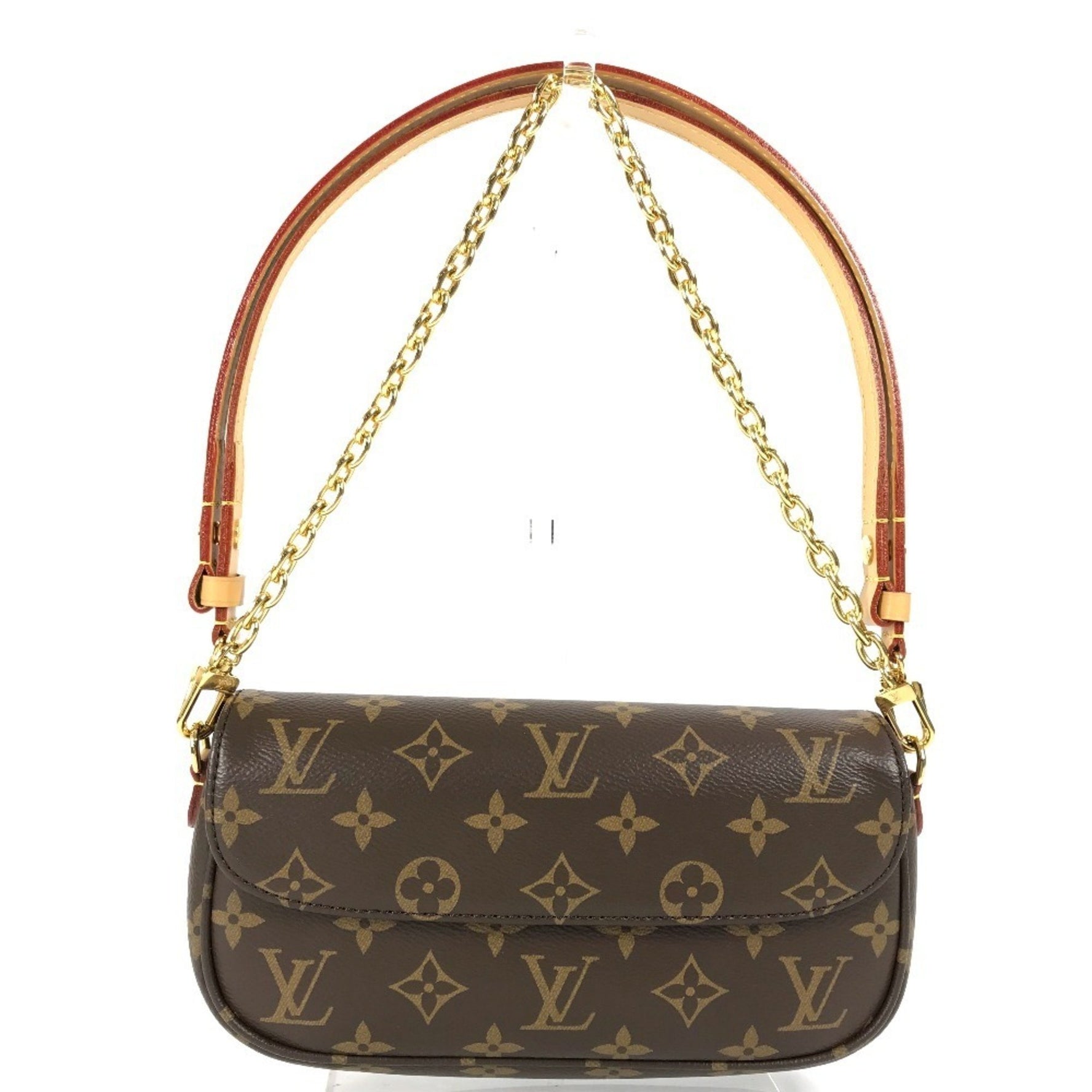 Louis Vuitton Monogram Wallet on Chain Ivy Clutch Bag Shoulder Canvas