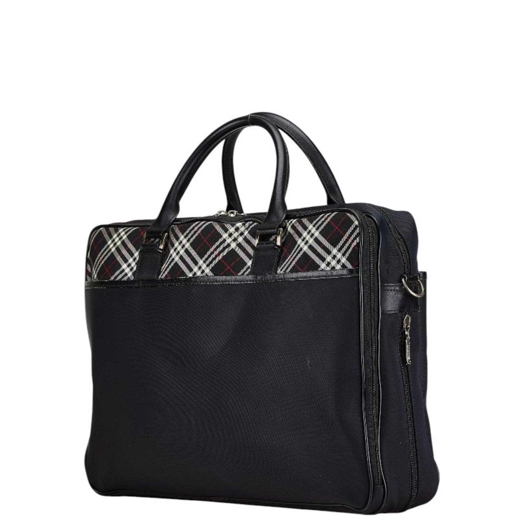 Burberry Nova Check Business Bag in Nylon and Leather