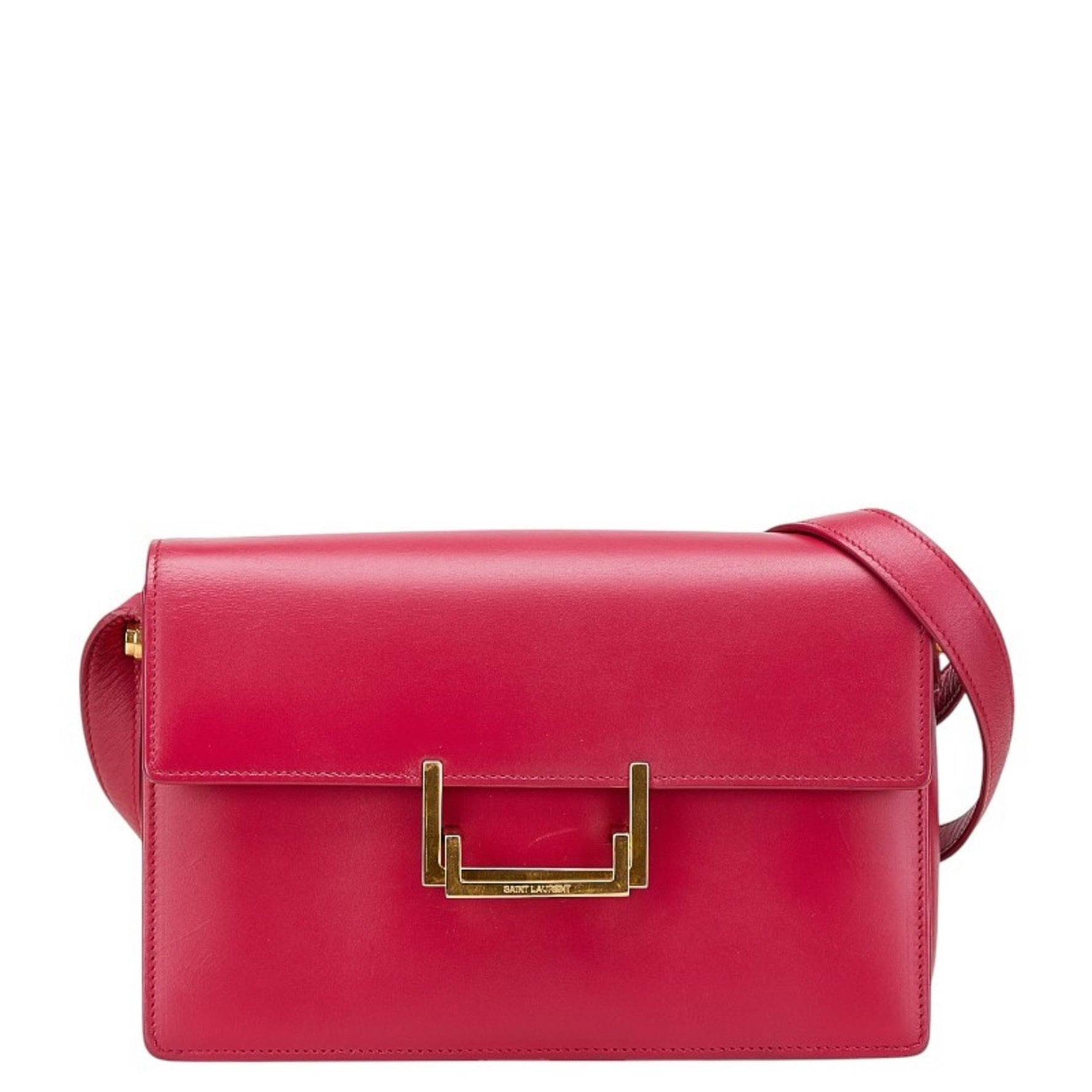 Saint Laurent Classic Lulu Shoulder Bag Pink Gold Leather Women's SAINT LAURENT