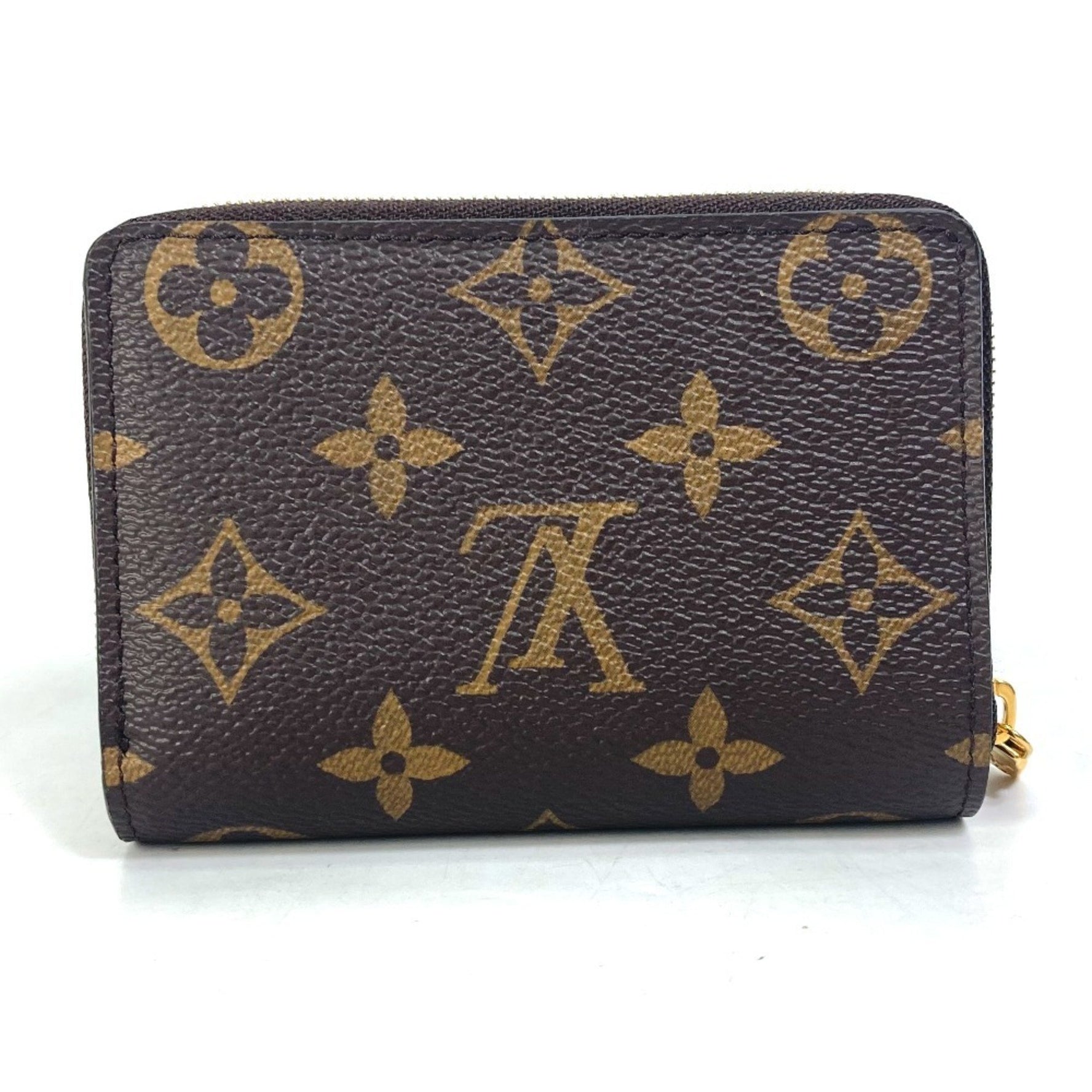 LOUIS VUITTON M82377 Monogram Portefeuille Lou Bifold Wallet in Canvas, Women's, Fuchsia Brown