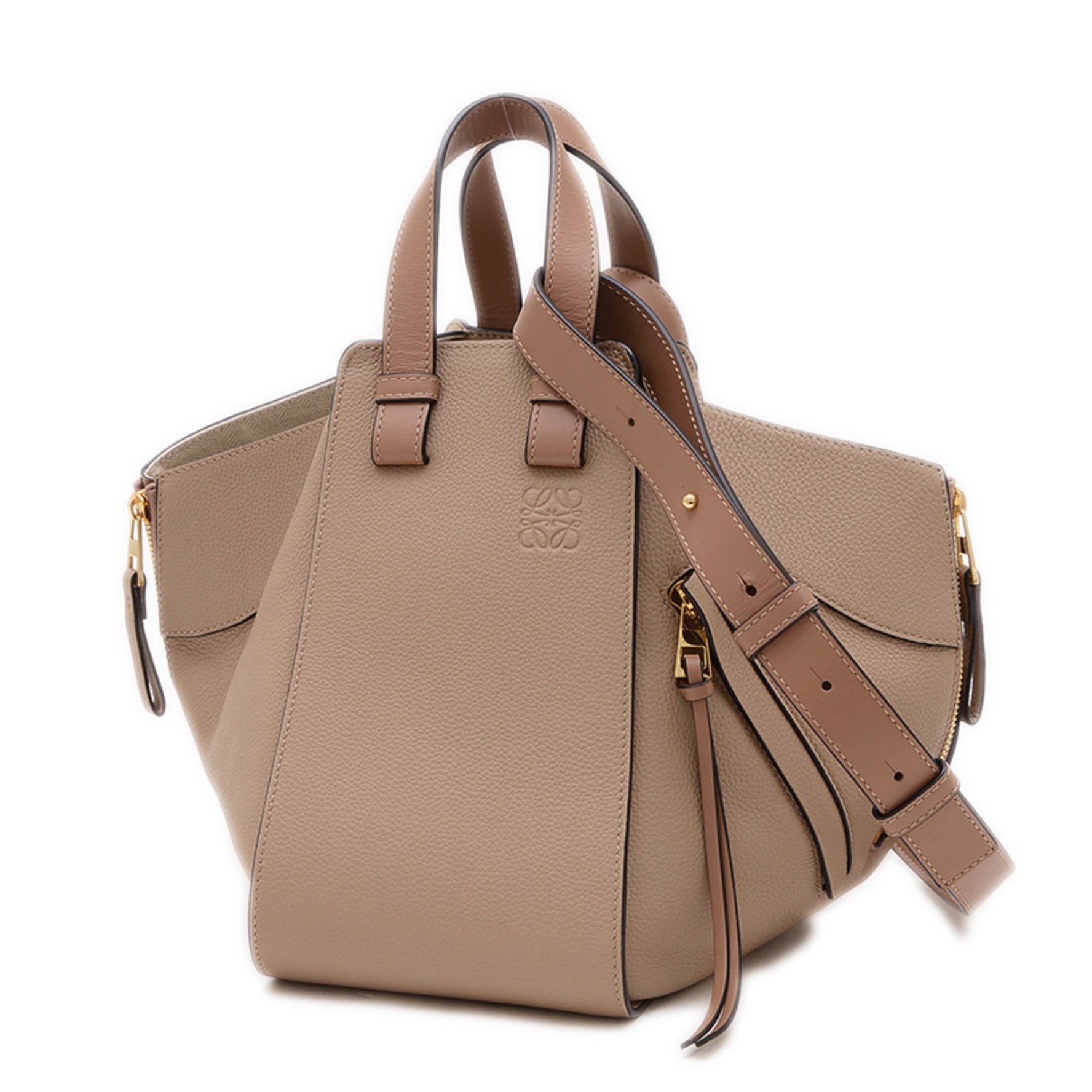 Loewe Hammock Small Shoulder Bag in Sand Beige Calfskin