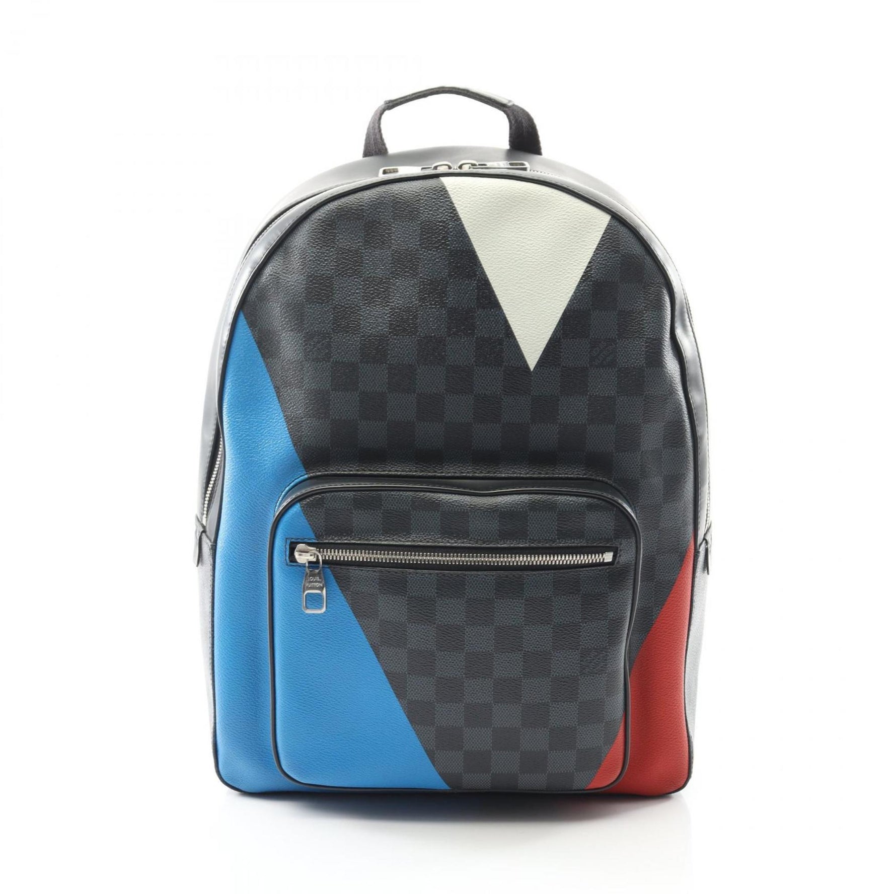 Louis Vuitton Josh Damier Cobalt America's Cup 2017 Backpack, Coated Canvas and Leather, Navy, Black, Multicolor