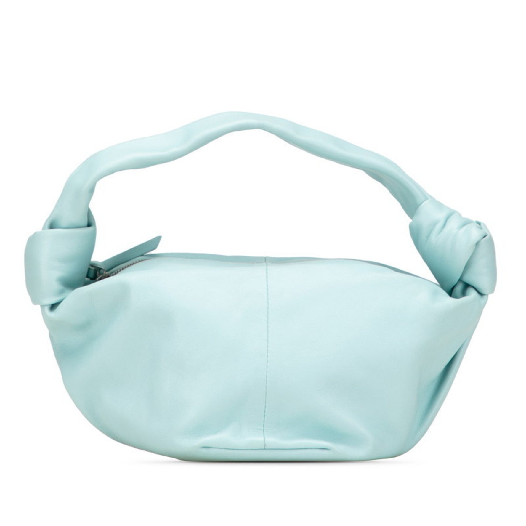 Bottega Veneta Double Knot Handbag/One-Shoulder Bag in Light Blue Leather