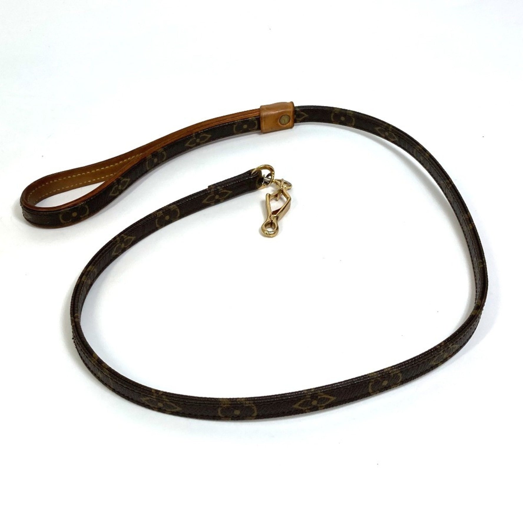 LOUIS VUITTON M58056 Monogram Wristlet Baxter MM Pet Lead, Canvas, Unisex, Brown
