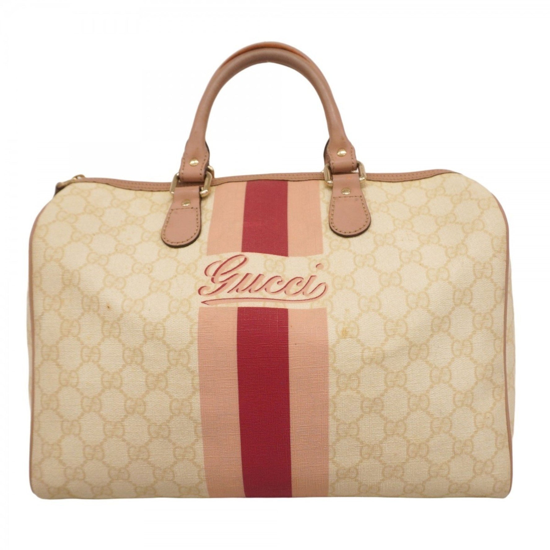 Gucci GG Supreme handbag ivory pink champagne
