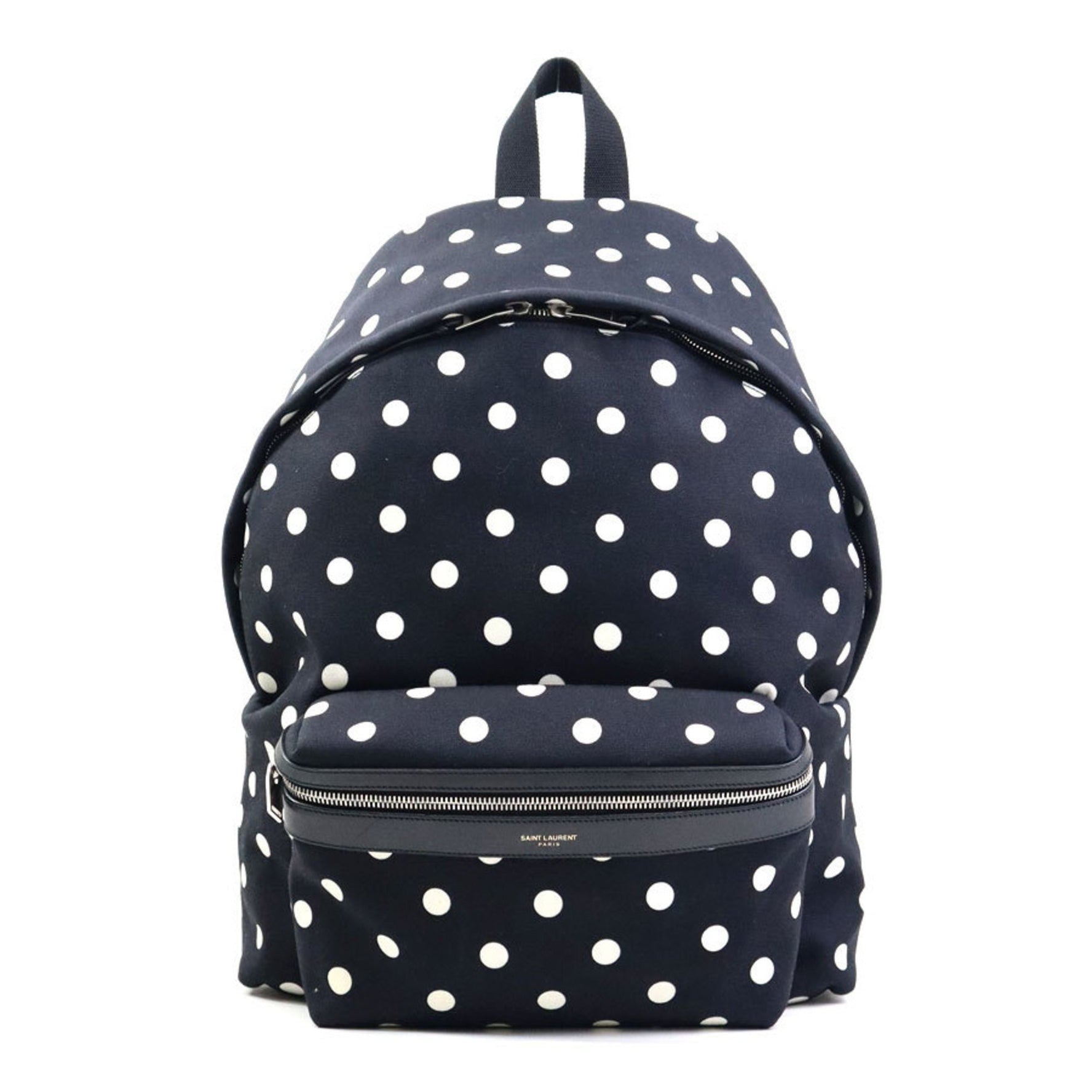Saint Laurent SAINT LAURENT Backpack Nylon Black x White Men's Women's 56122g