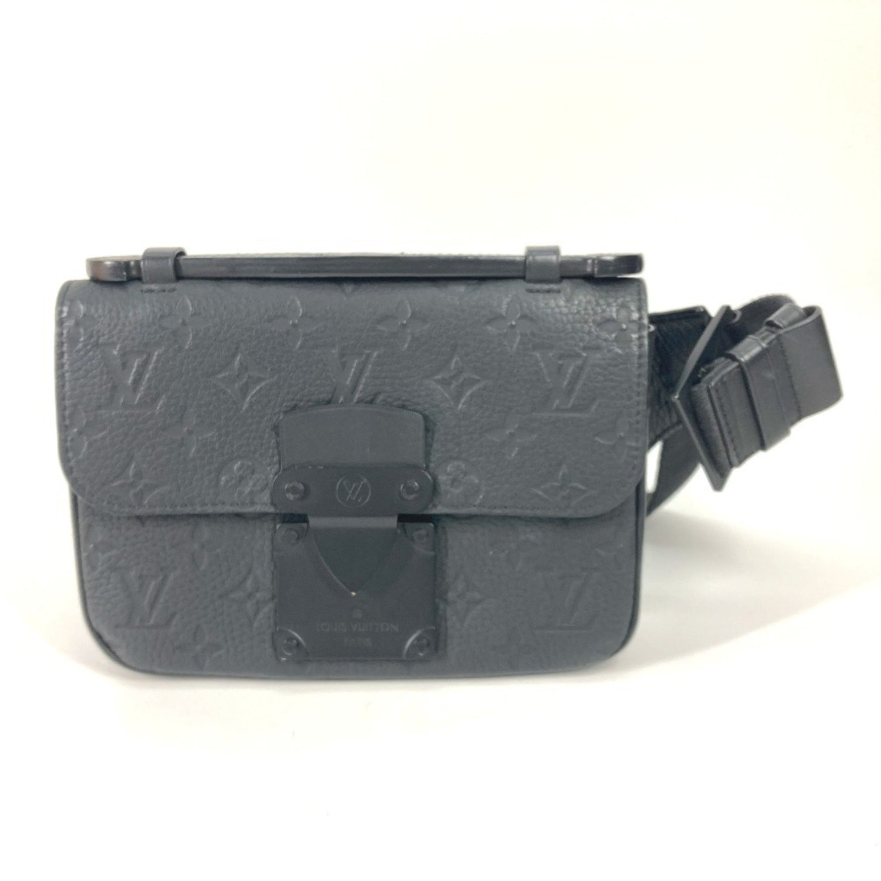 LOUIS VUITTON M58487 Monogram Empreinte S-Lock Sling Bag, Crossbody Shoulder Leather, Men's, Black