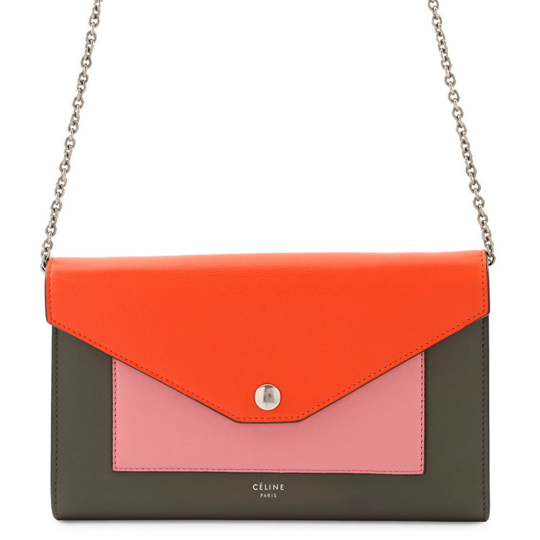 Celine Chain Wallet with Pocket and Large Flap CELINE