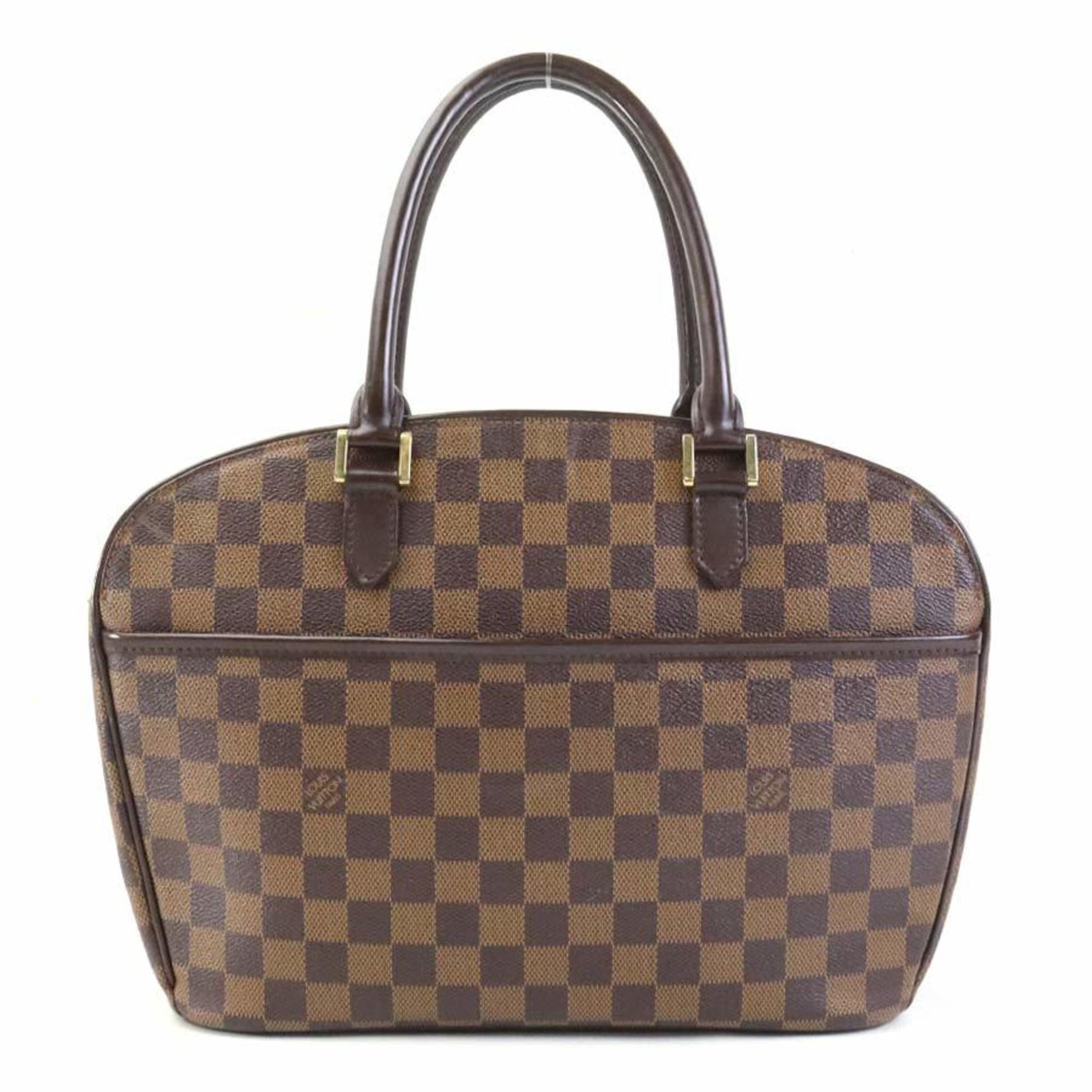 Louis Vuitton LOUIS VUITTON Handbag Damier Saria Horizontal Canvas Brown Gold Women's N51282 e59314i