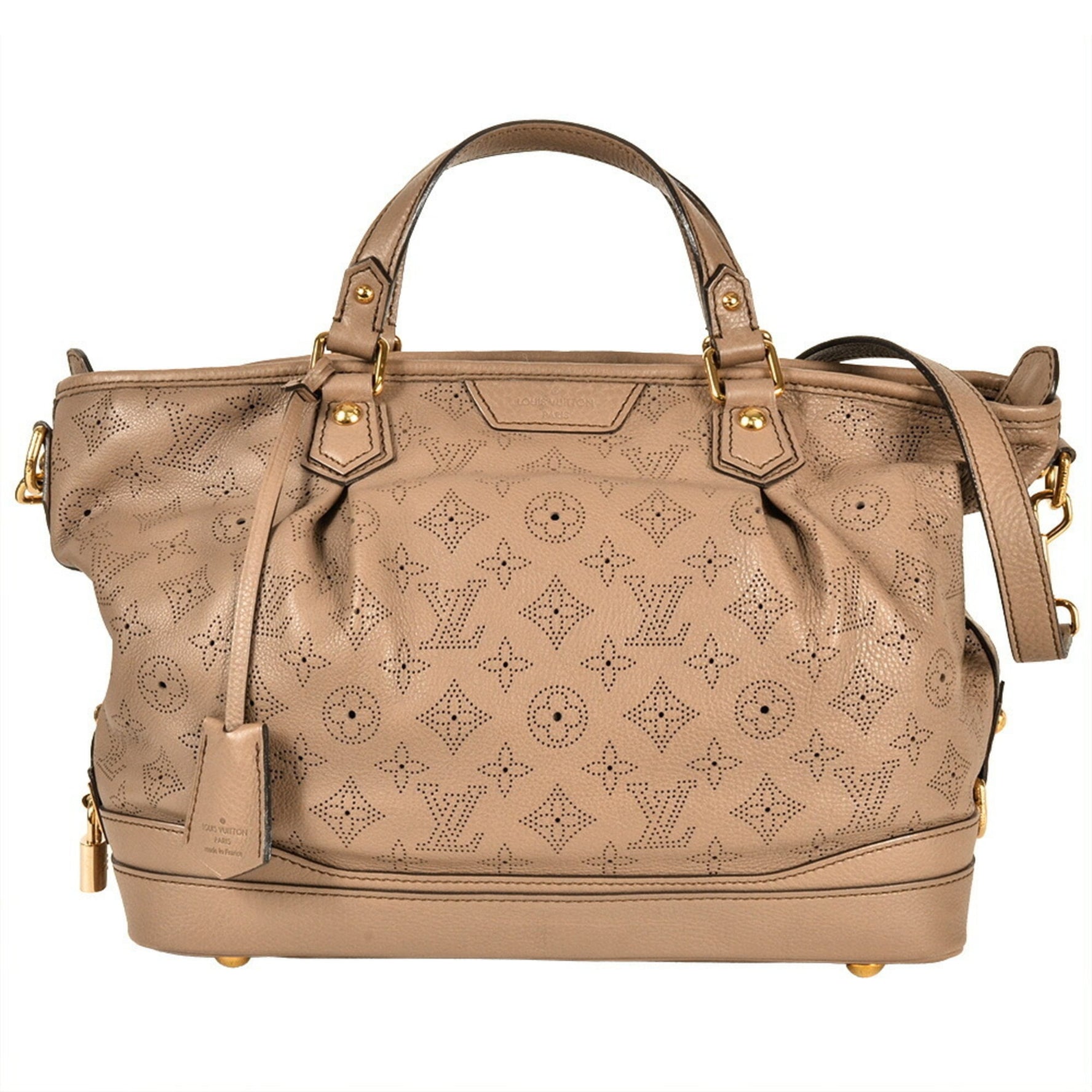 Louis Vuitton Stella PM Tote Bag Monogram Mahina Beige Poodle