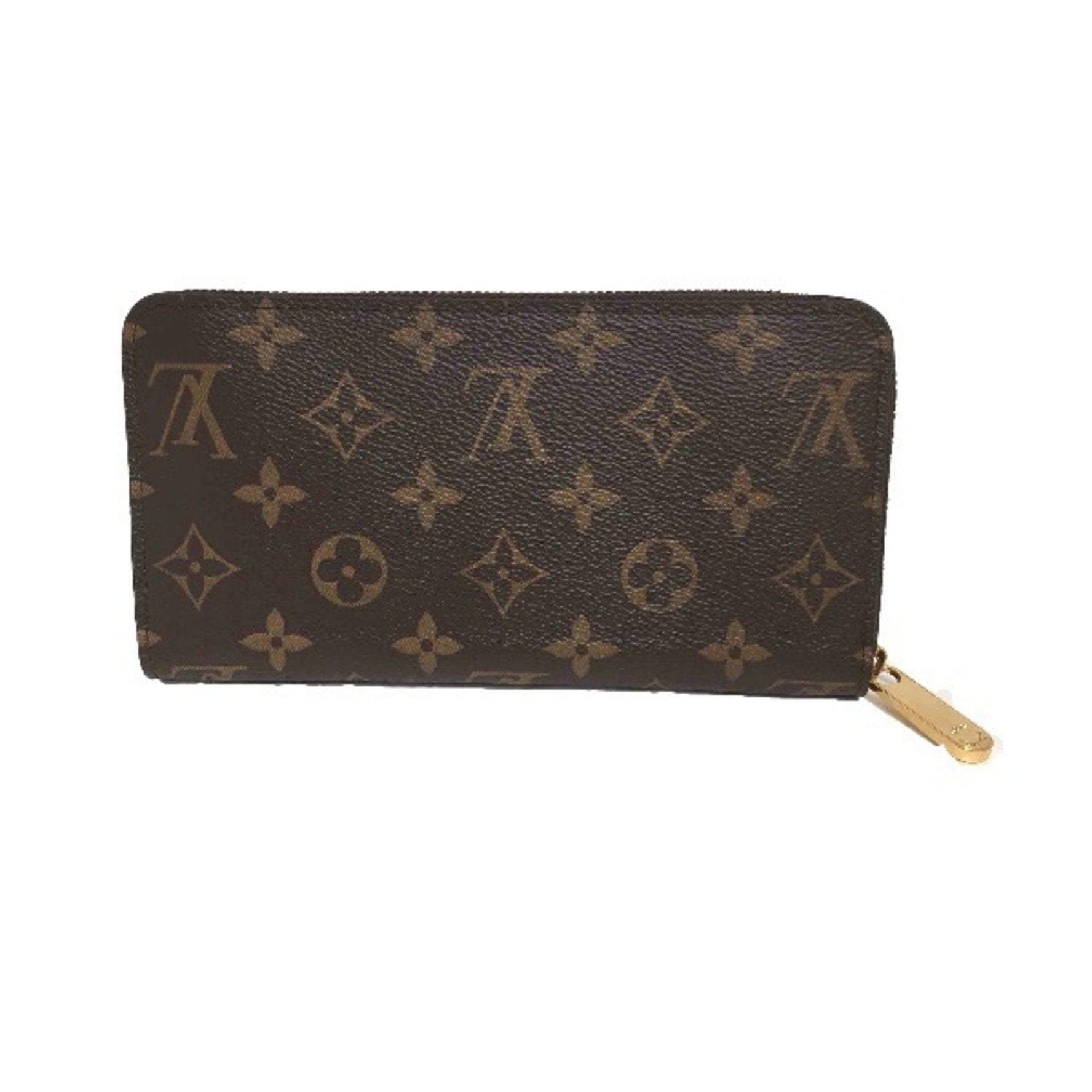 Louis Vuitton Round Zipper Monogram Zippy Wallet Coquelicot Long LV