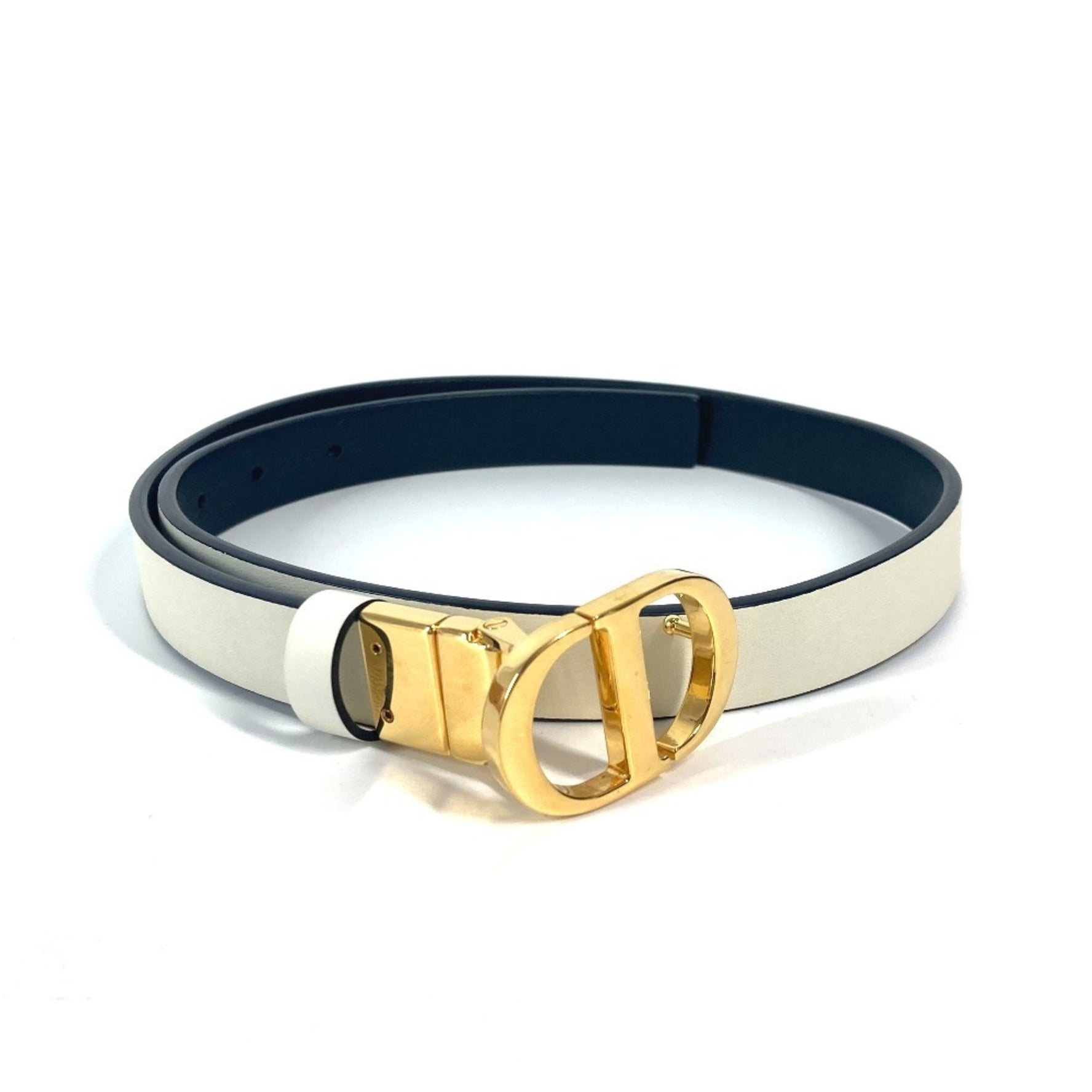 Christian Dior Dior CD Buckle Accessory Belt Leather