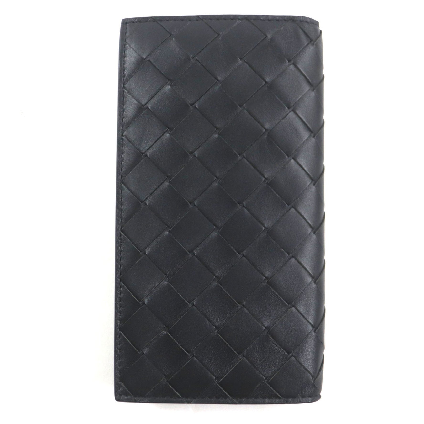 BOTTEGA VENETA Intrecciato Leather Long Wallet, Bifold, Includes Box and Dust Bag, Made in Italy
