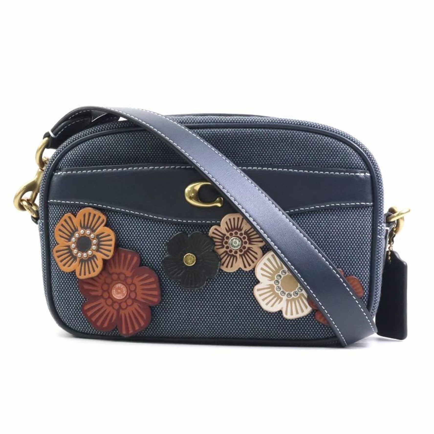 Coach Shoulder Bag Canvas Leather