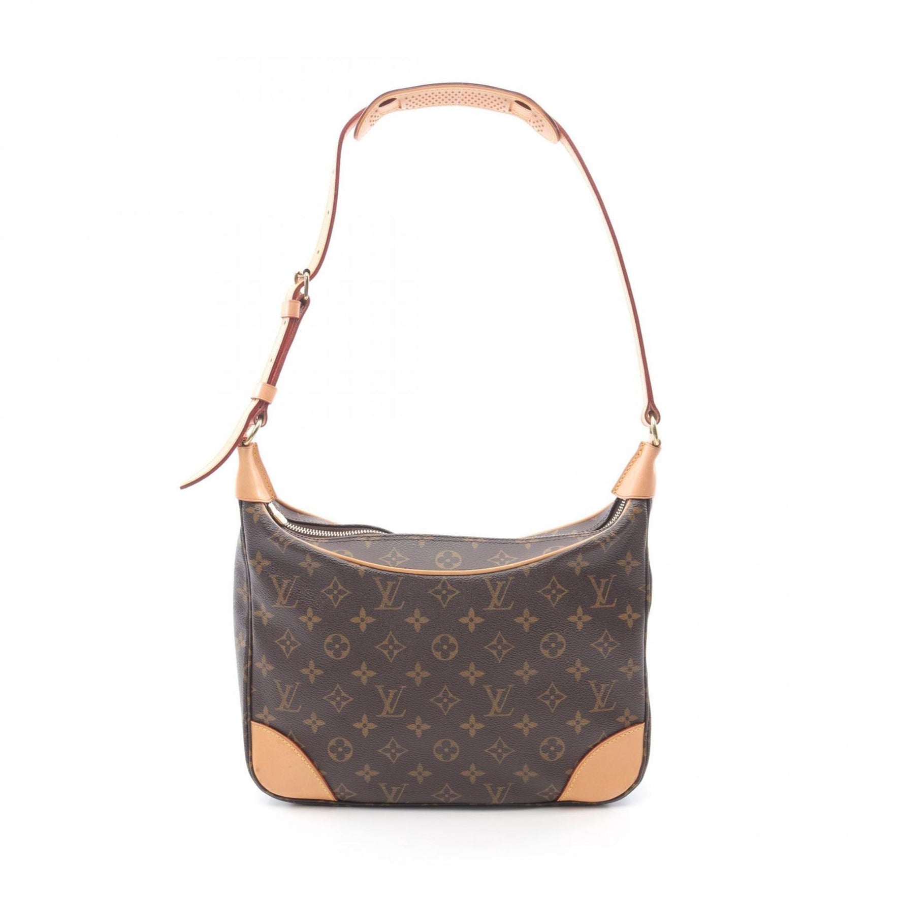 Louis Vuitton Boulogne PM Monogram Shoulder Bag Coated Canvas Leather Brown