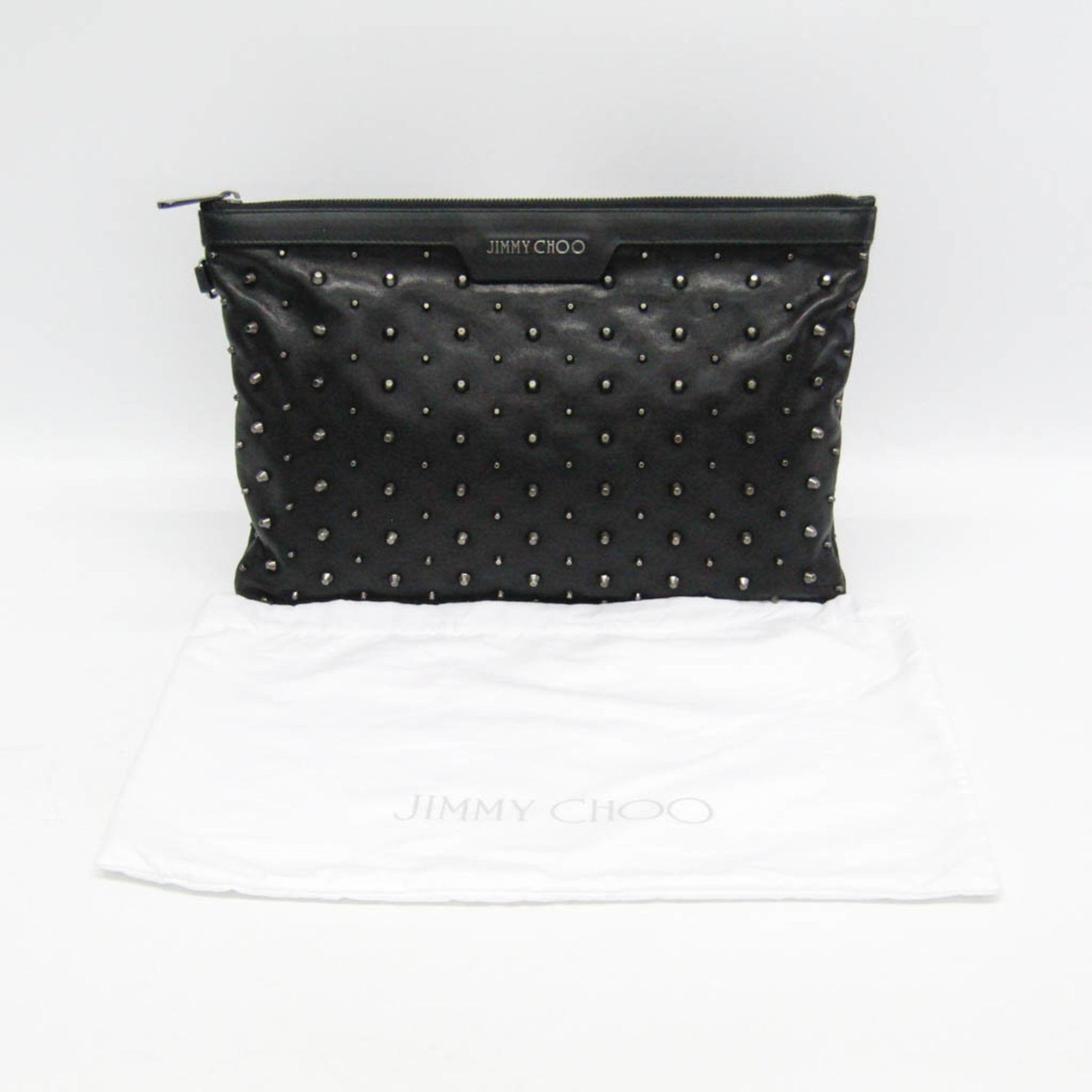 Jimmy Choo Studs Men,Women Leather Clutch Bag