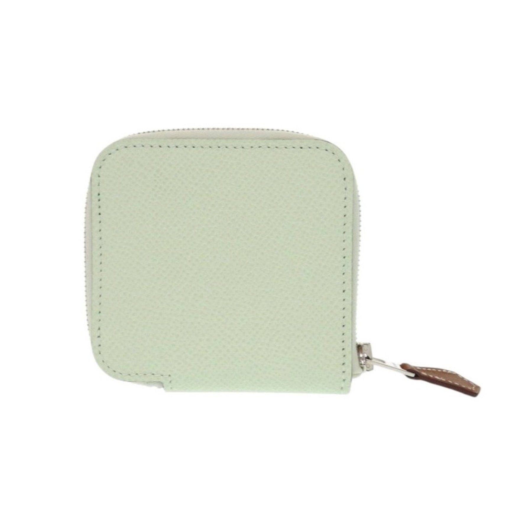 Hermes Azap Silkin Compact Mini Epsom Vert Fizz W Stamp (Made in 2024) Coin Case Green