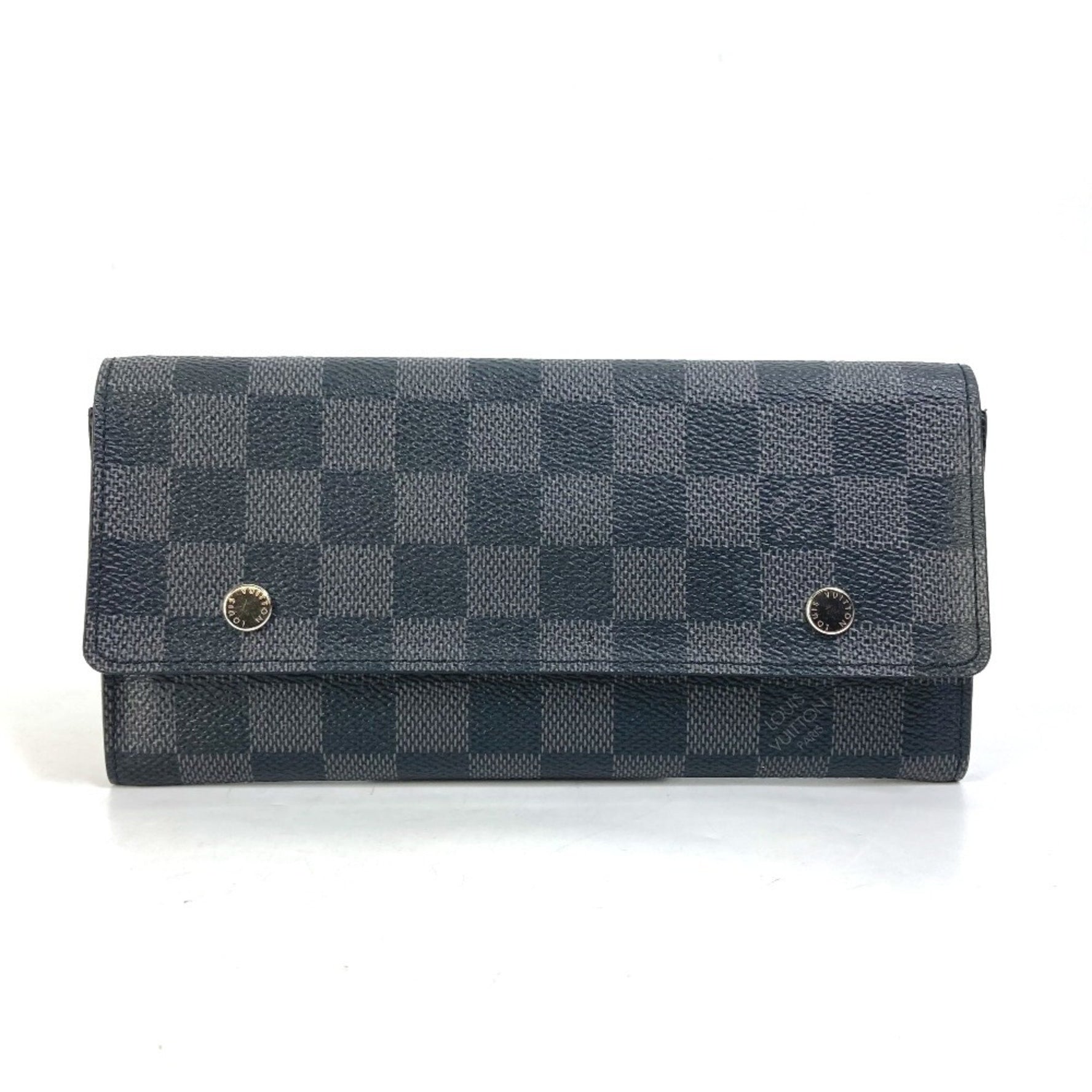LOUIS VUITTON N63084 Damier Graphite Long Portefeuille Modular Card Holder, Coin Case, ID Wallet, Canvas, Men's, Black