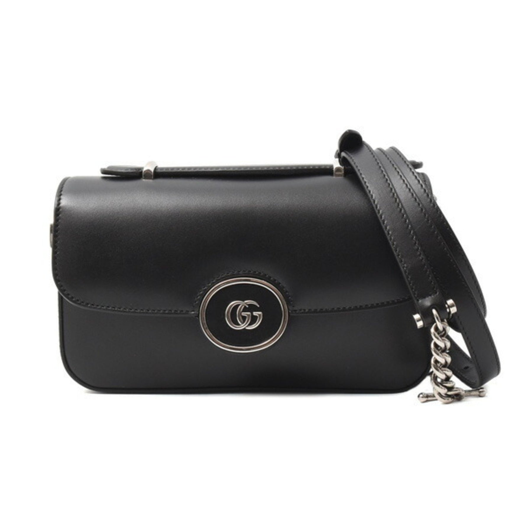 Gucci Double G Mini Chain Shoulder Bag Leather