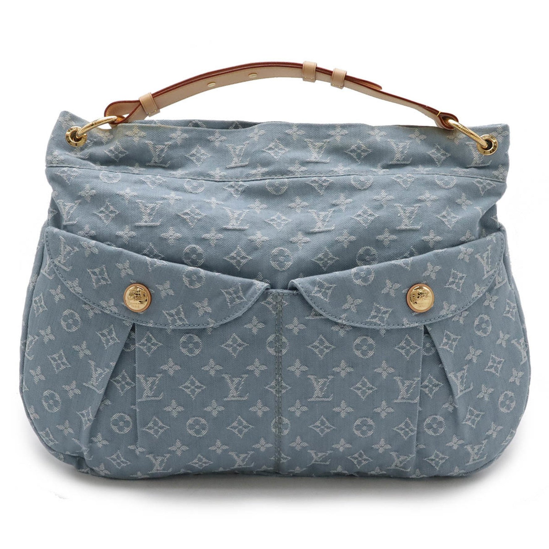 Louis Vuitton Monogram Denim Daily GM Shoulder Bag Bleu Clair Blue