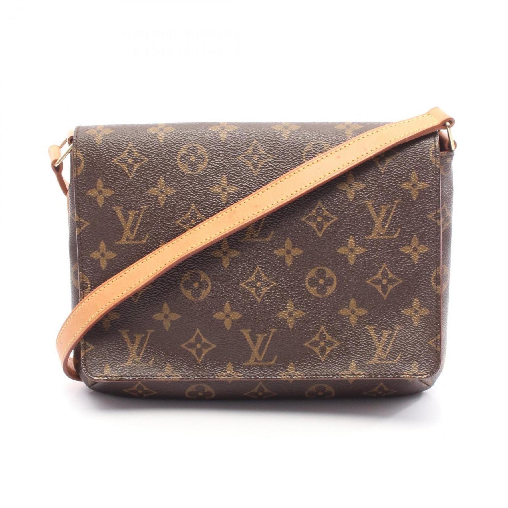 Louis Vuitton Musette Tango Short Strap Shoulder Bag in Coated Canvas and Leather with Monogram Design, Brown