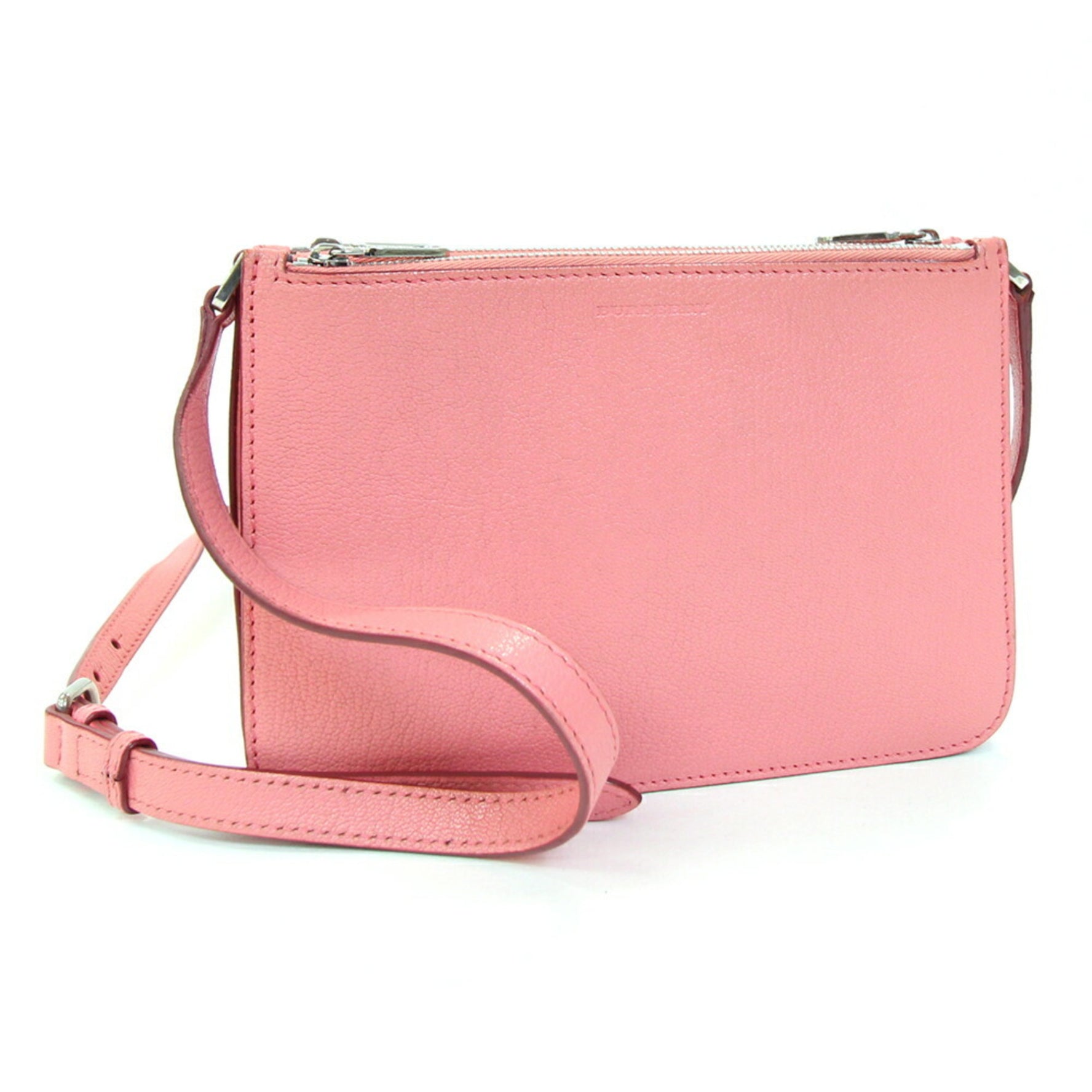 Burberry Shoulder Bag Pink Leather Pochette Women's BURBERRY