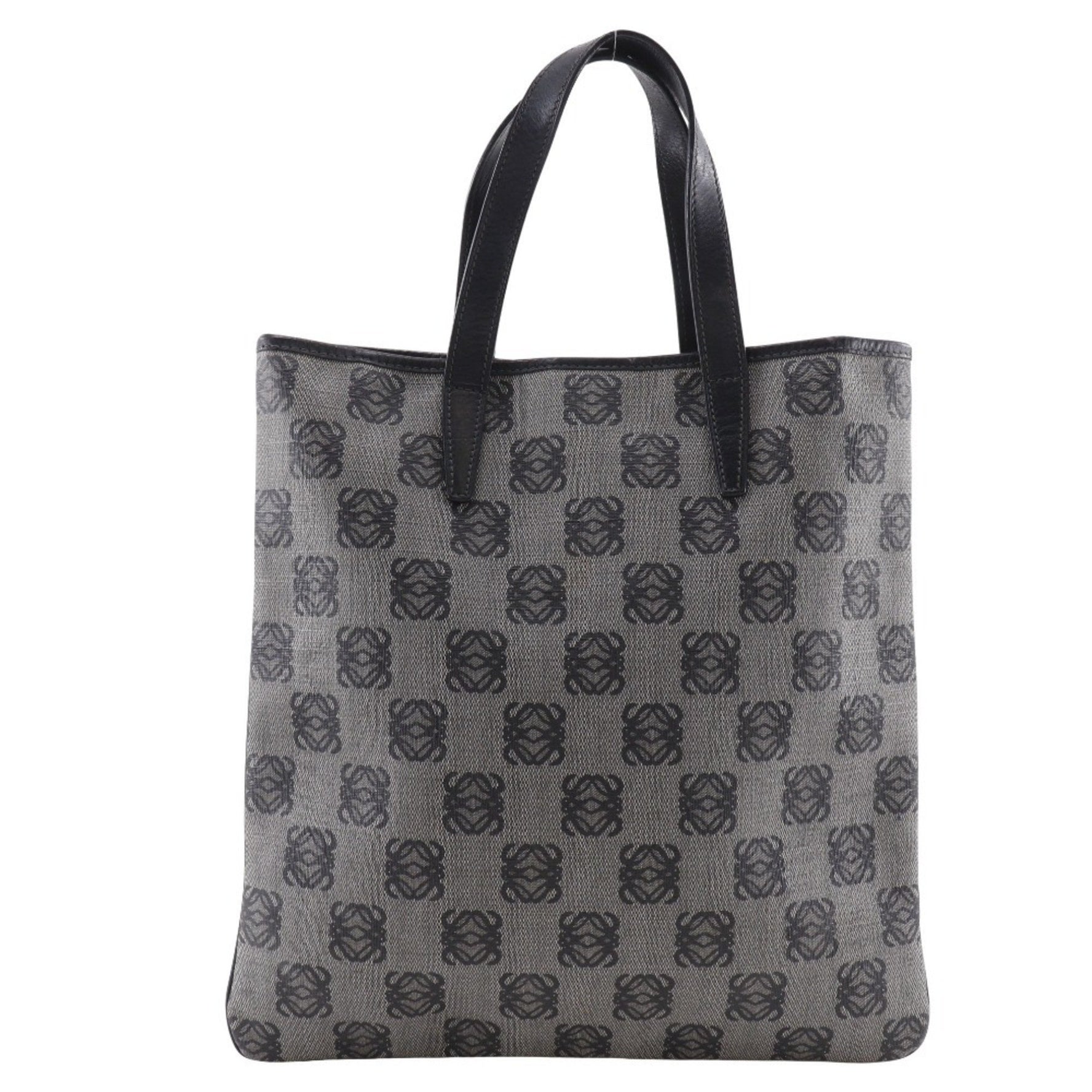 LOEWE Anagram Handbag Tote Bag PVC and Leather Gray/Black Type Unisex