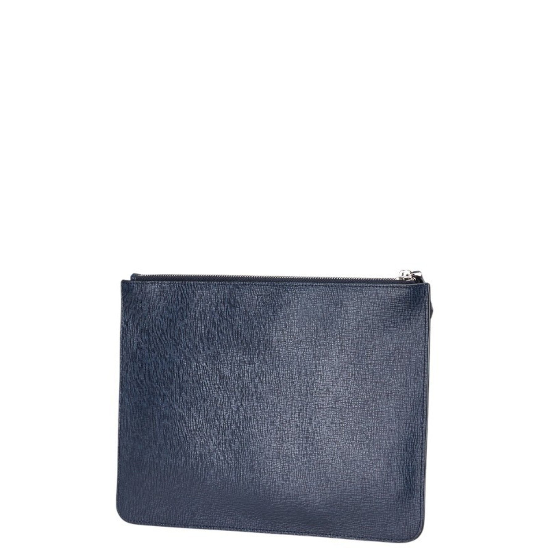 Fendi Monster Bugs Eye Clutch Bag/Second Bag Navy Silver Multicolor Leather