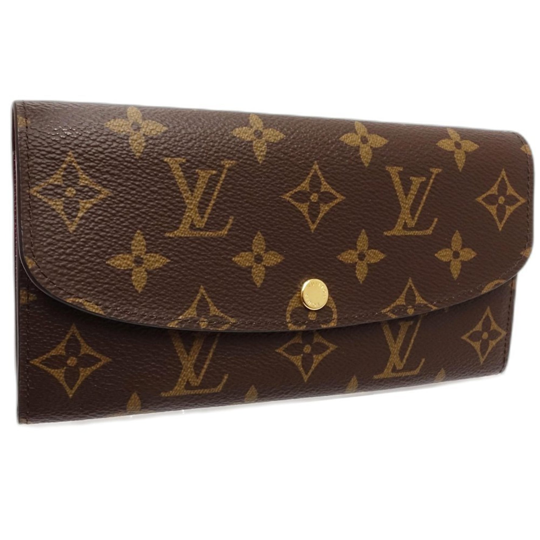 Louis Vuitton Monogram Long Wallet Portefeuille Emily Brown Fuchsia