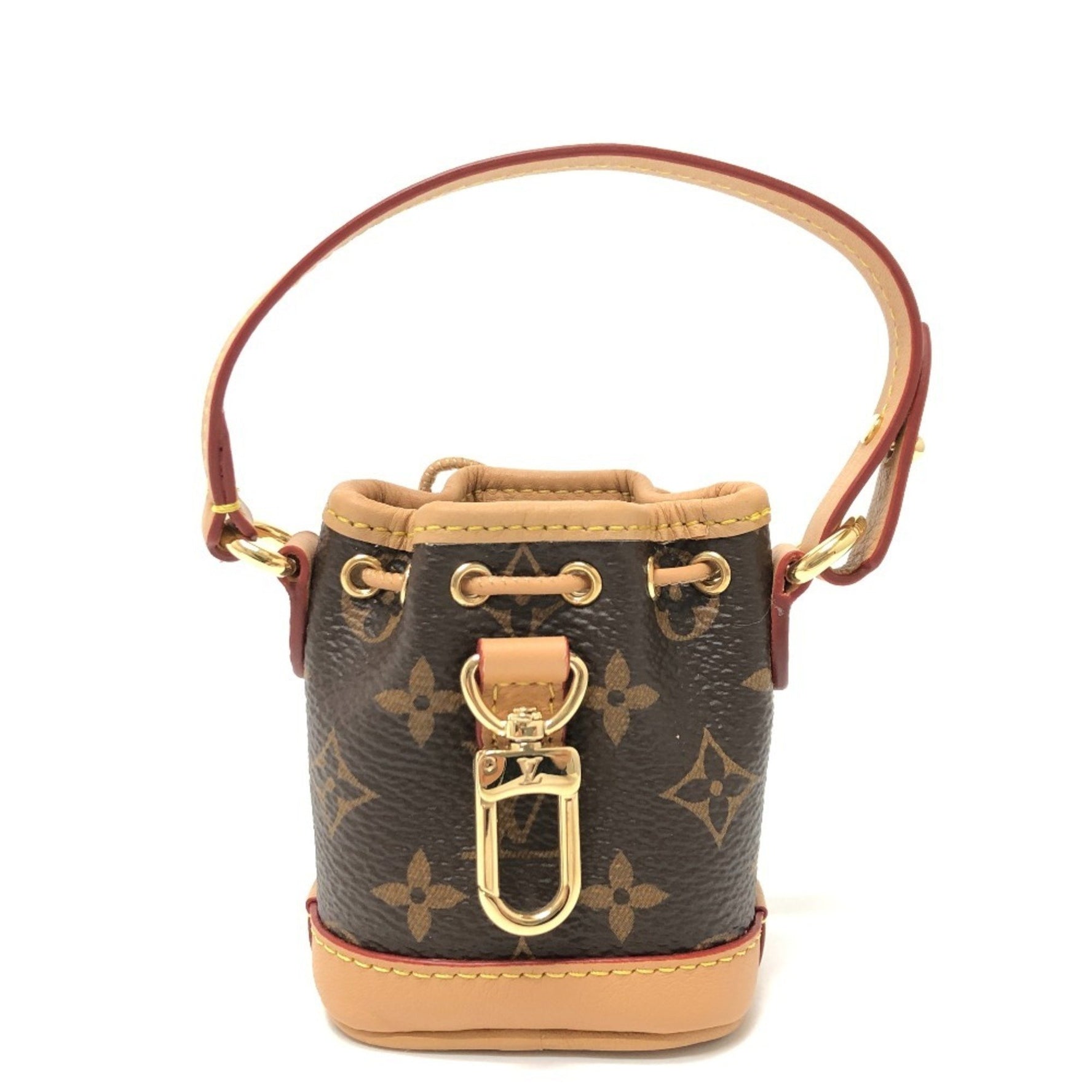 LOUIS VUITTON M00818 Monogram Bijoux Sac Micro Noé Keychain Charm Canvas Women's Brown