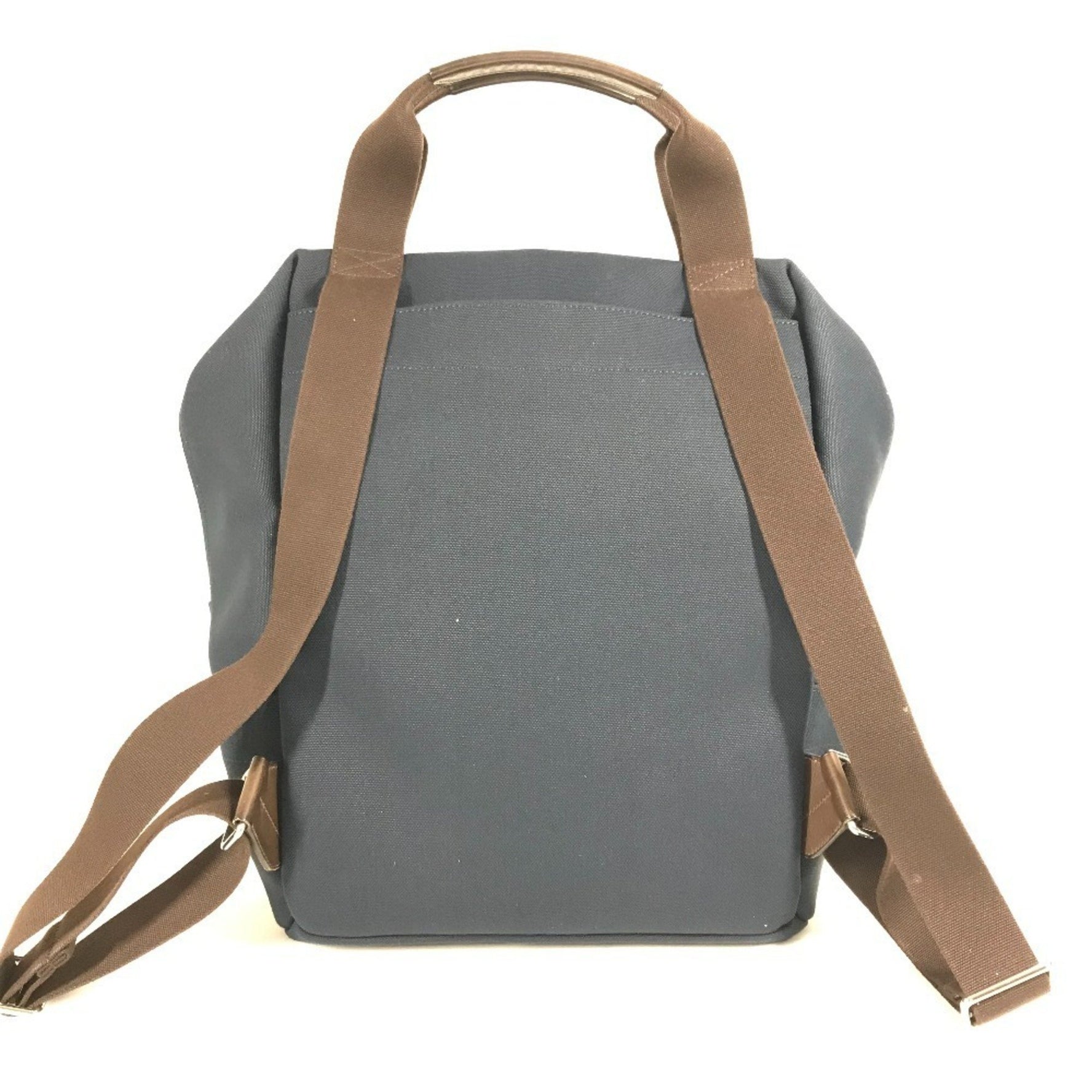 HERMES Sac de Pansage Groom Backpack, Cotton, Navy
