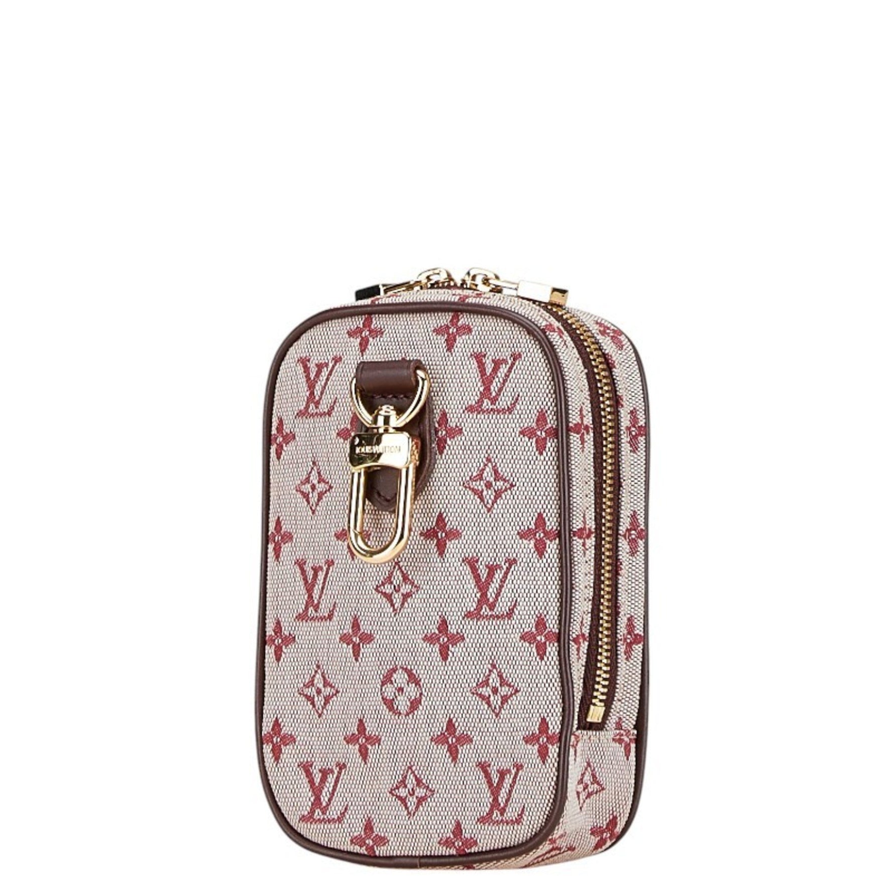 Louis Vuitton Monogram Wes Digital Shoulder Bag M60001 Cherry Red Canvas Leather Women's LOUIS VUITTON