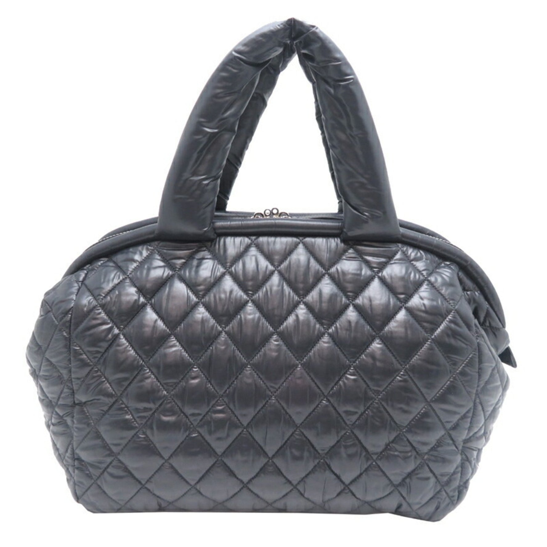 Chanel Coco Cocoon Tote Bag Women's Handbag Nylon Black