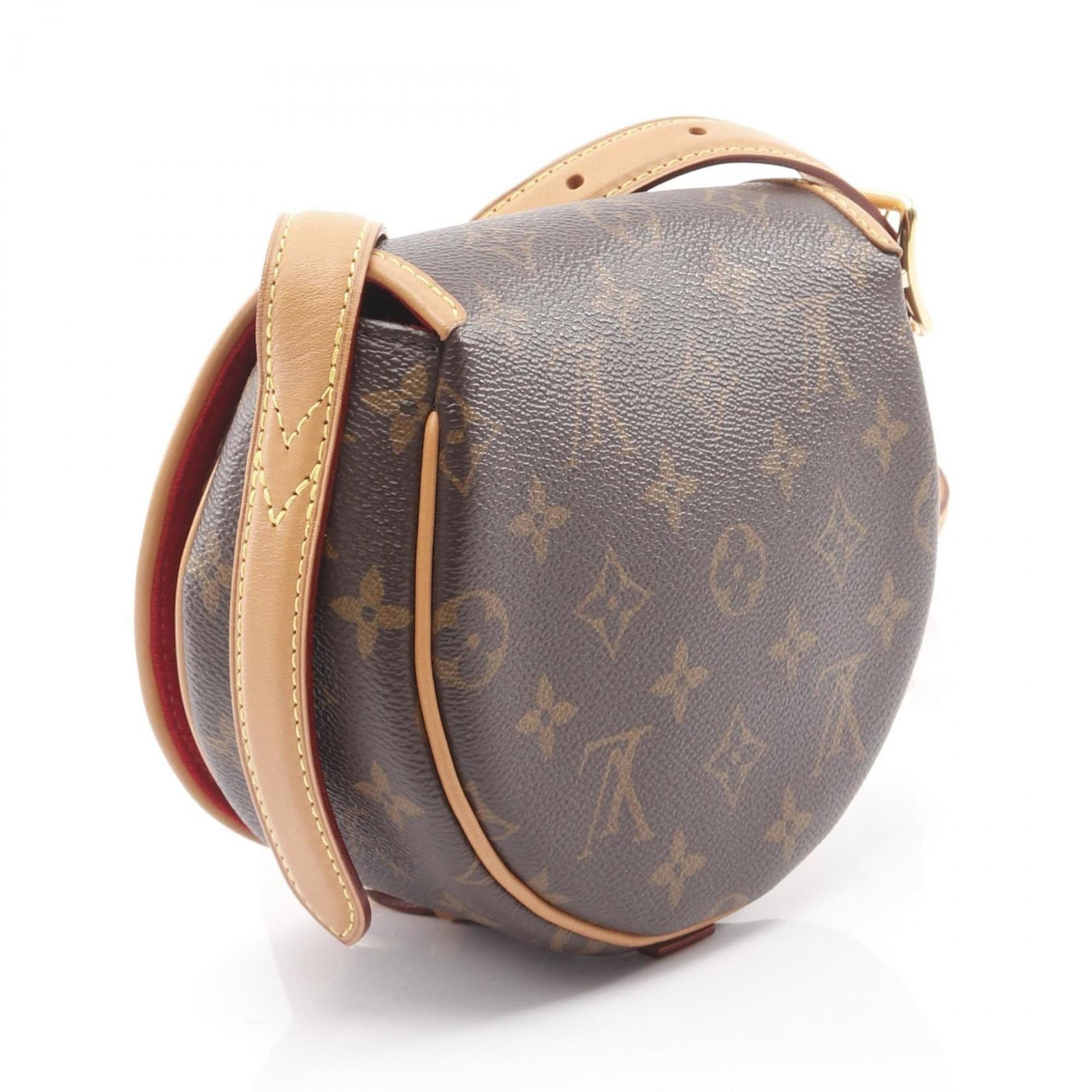 Louis Vuitton Tan Blanc Monogram Shoulder Bag, Coated Canvas and Leather, Brown