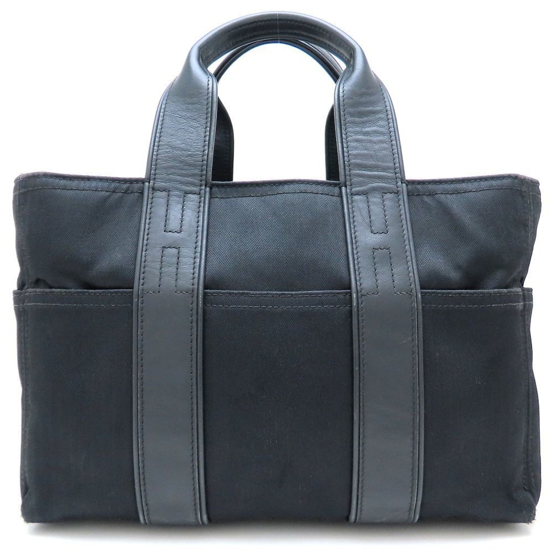 HERMES Acapulco PM Handbag in Canvas and Leather