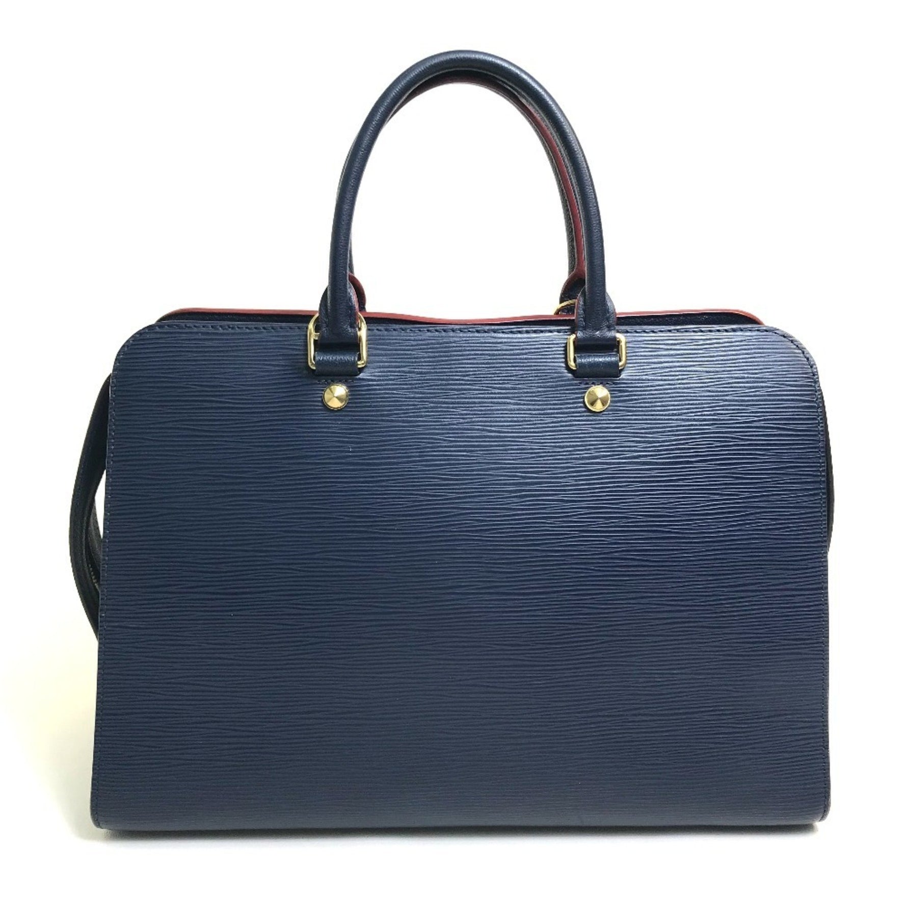 LOUIS VUITTON M54150 Epi Vaneau GM 2-Way Handbag in Leather, Women's, Indigo, Navy, and Red