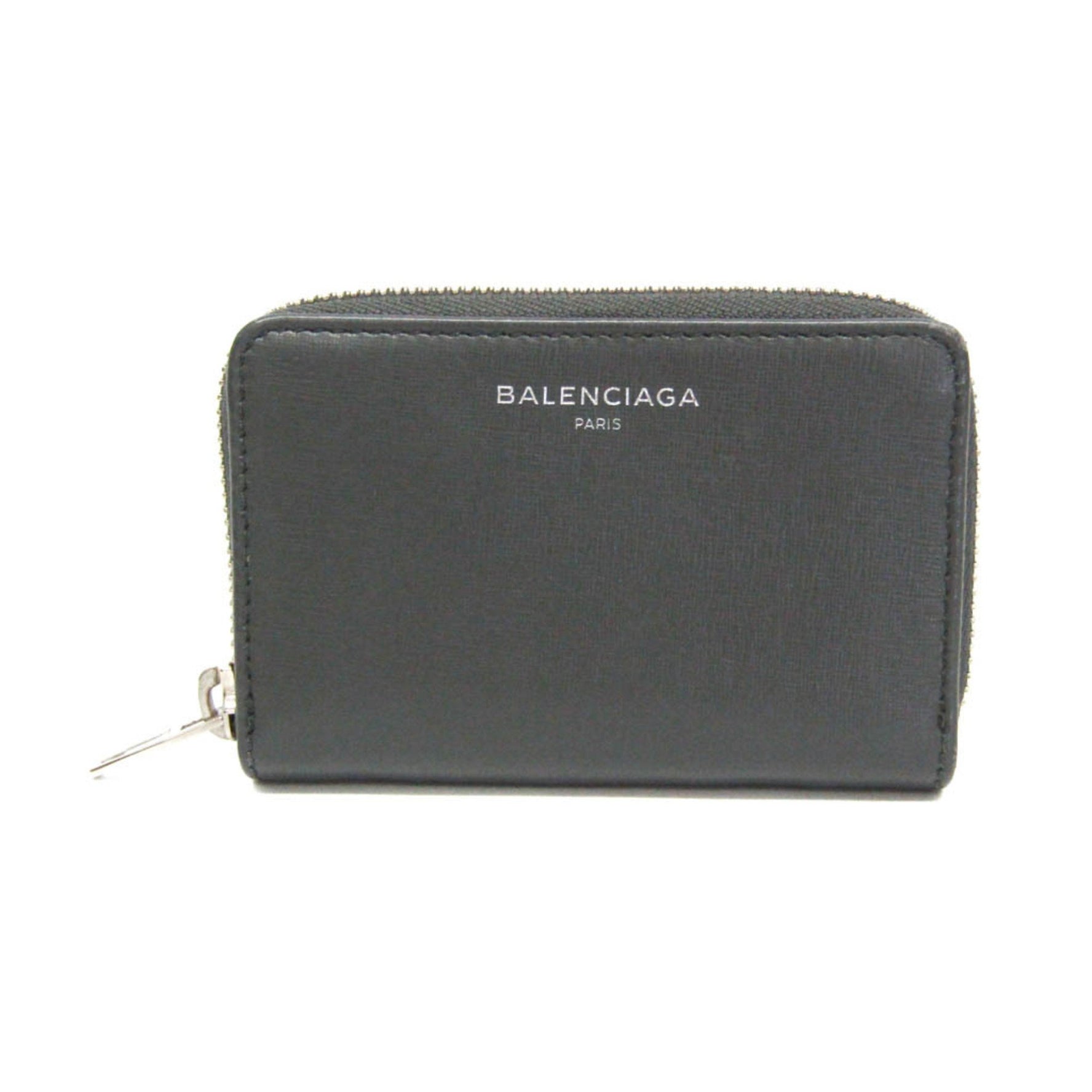 Balenciaga Women's Leather Coin Purse/coin Case Dark Gray