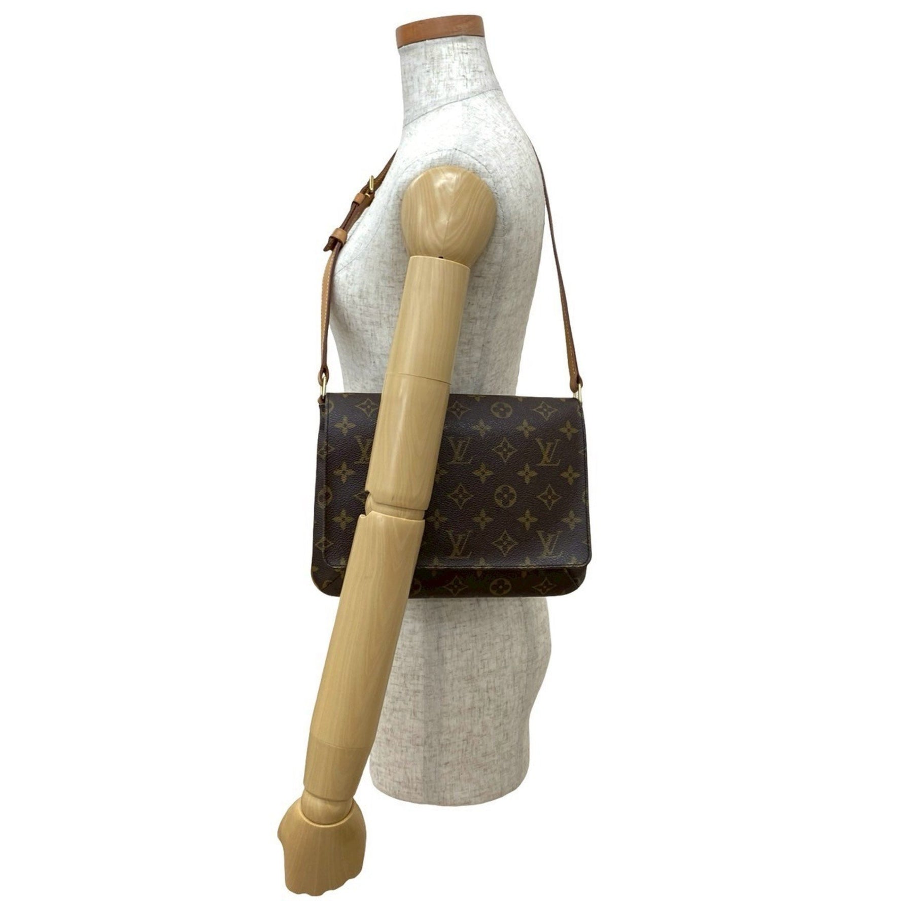 Louis Vuitton Musette Tango Monogram Leather Semi-One Shoulder Bag in