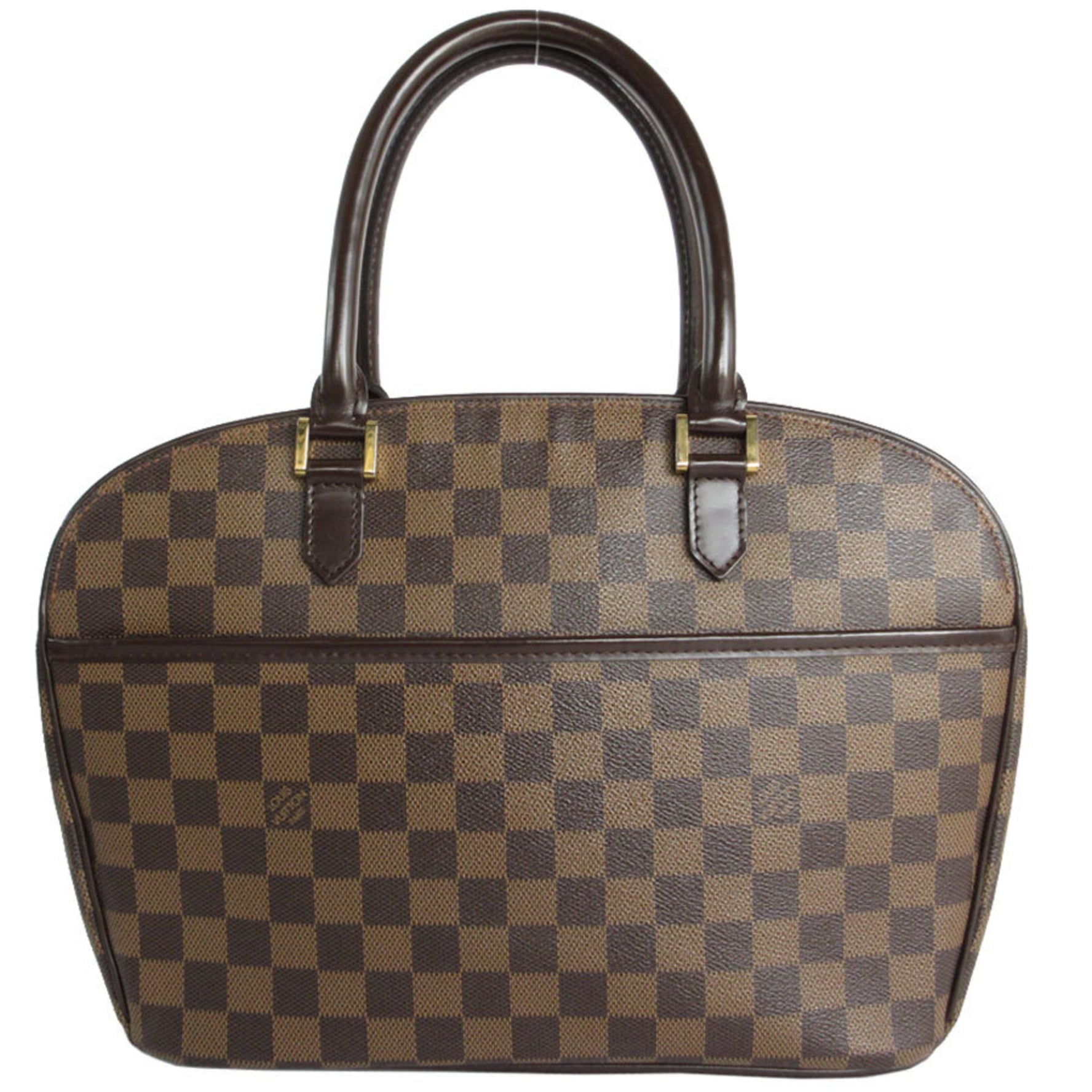 Louis Vuitton Handbag Damier Saria Horizontal Canvas Brown Gold