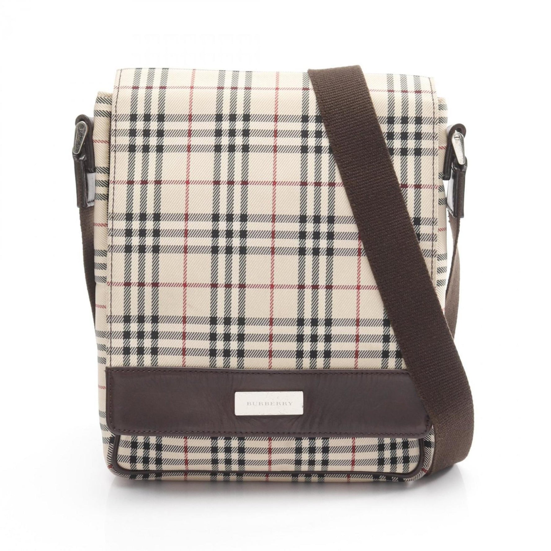 Burberry Nova Check Shoulder Bag, Canvas and Leather, Beige, Multicolor