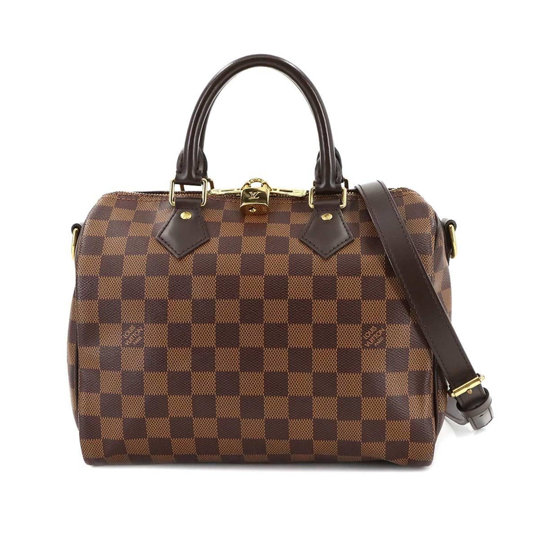 Louis Vuitton Damier Speedy Bandouliere 25 2-way Ebene Handbag