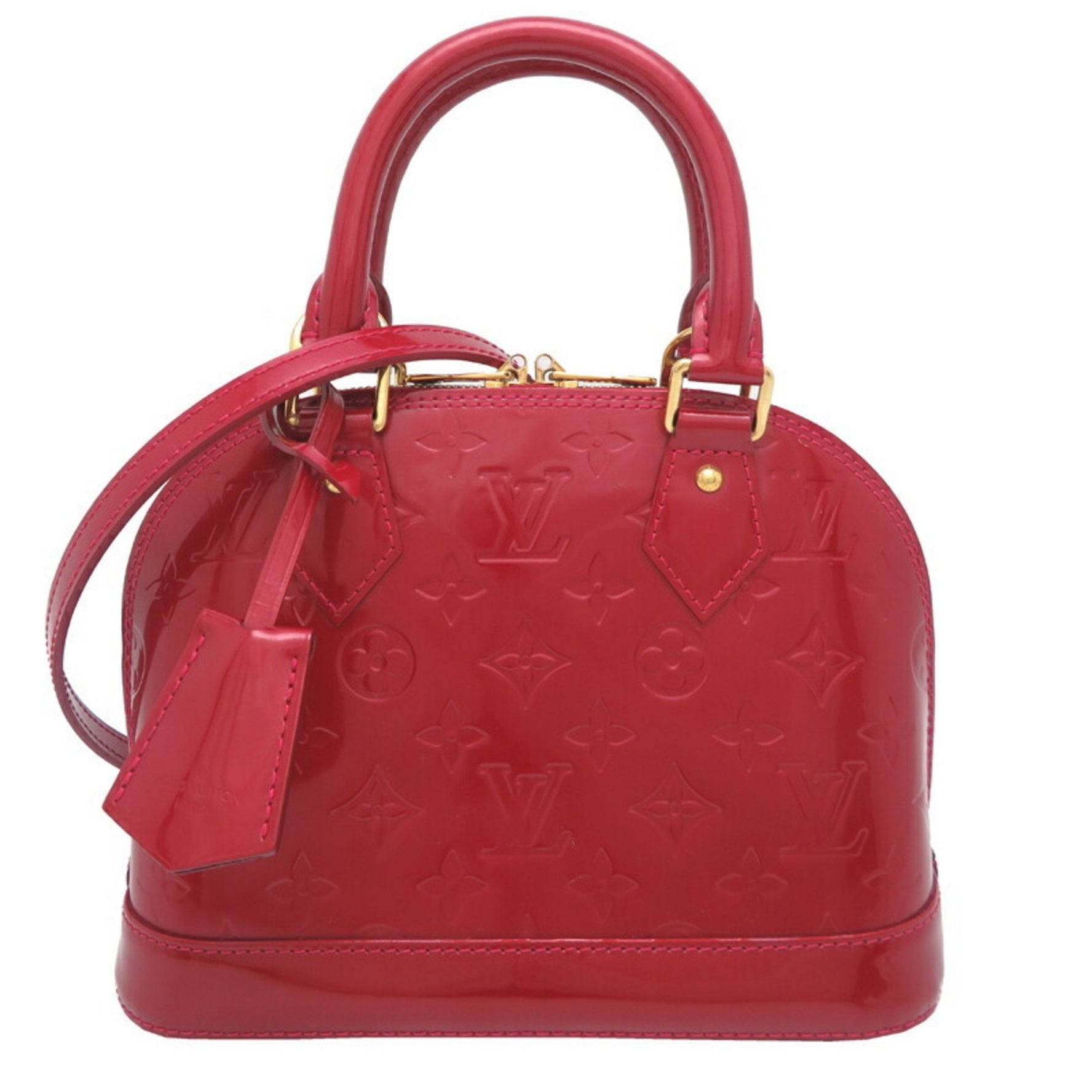 Louis Vuitton Alma BB Handbag Vernis Red