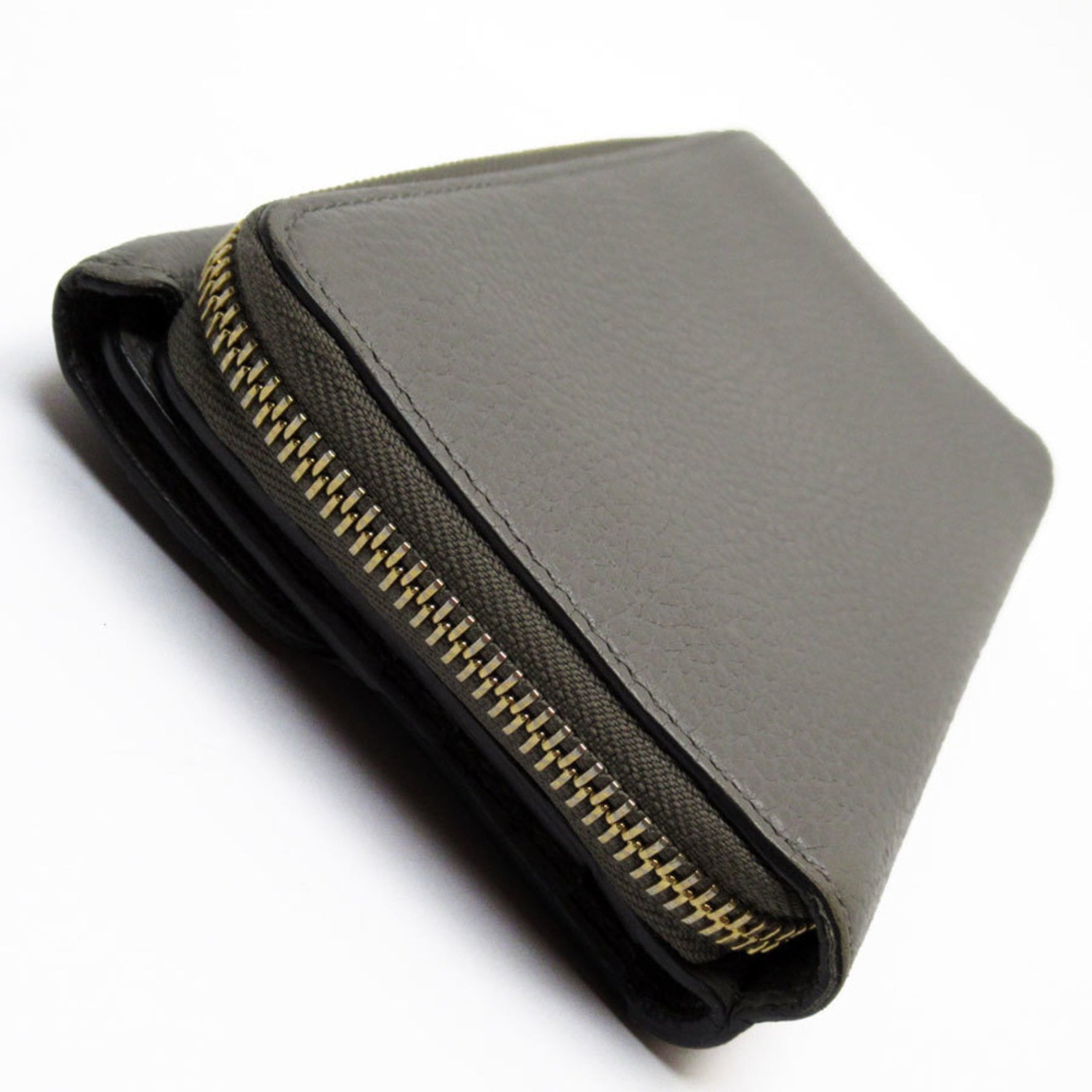 GUCCI Bi-fold long wallet Interlocking G Leather Grey Men's Women's t19623a
