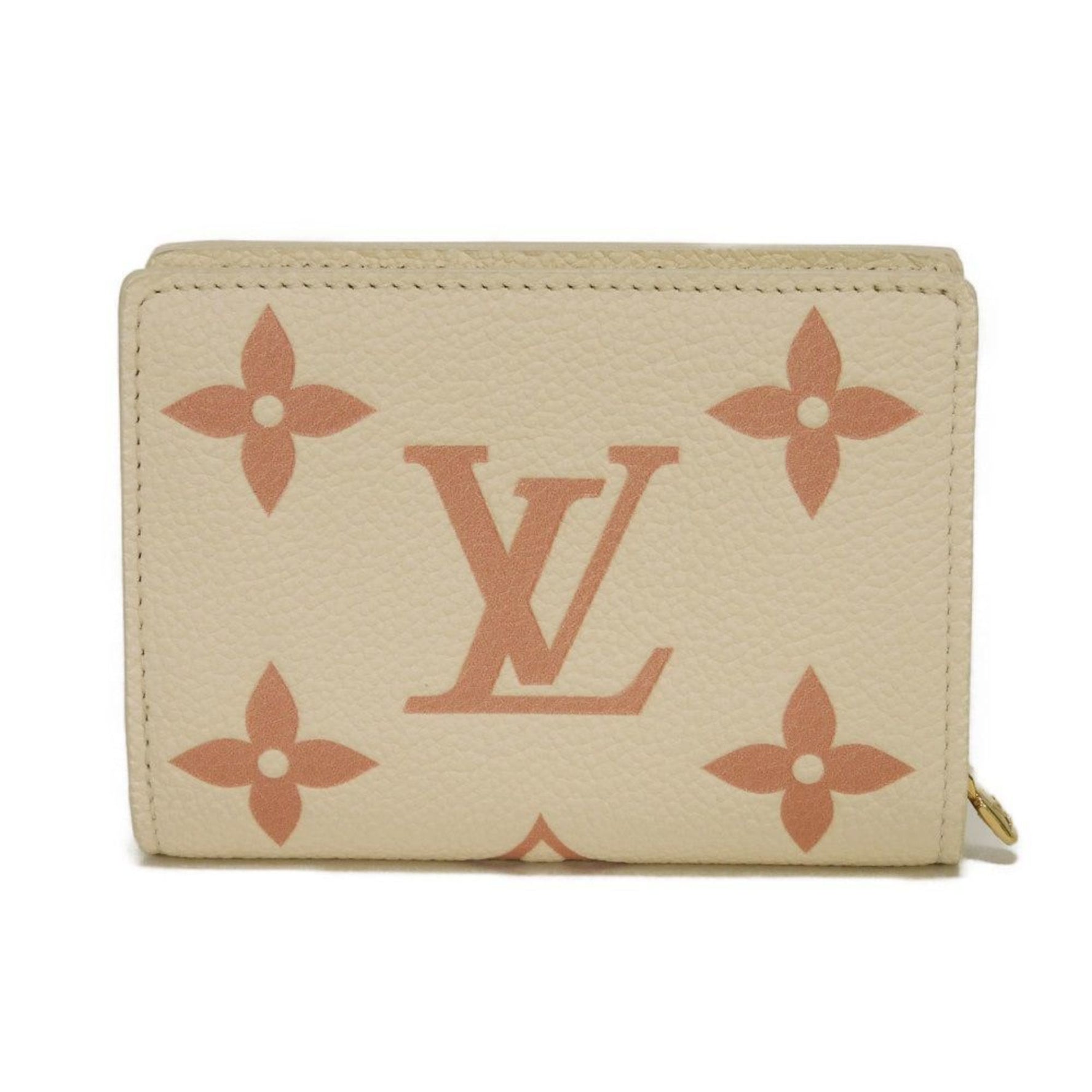 Louis Vuitton Portefeuille Crème Bifold Wallet, Rose Trianon, Two-Tone, RFID, Monogram, Empreinte, Creme